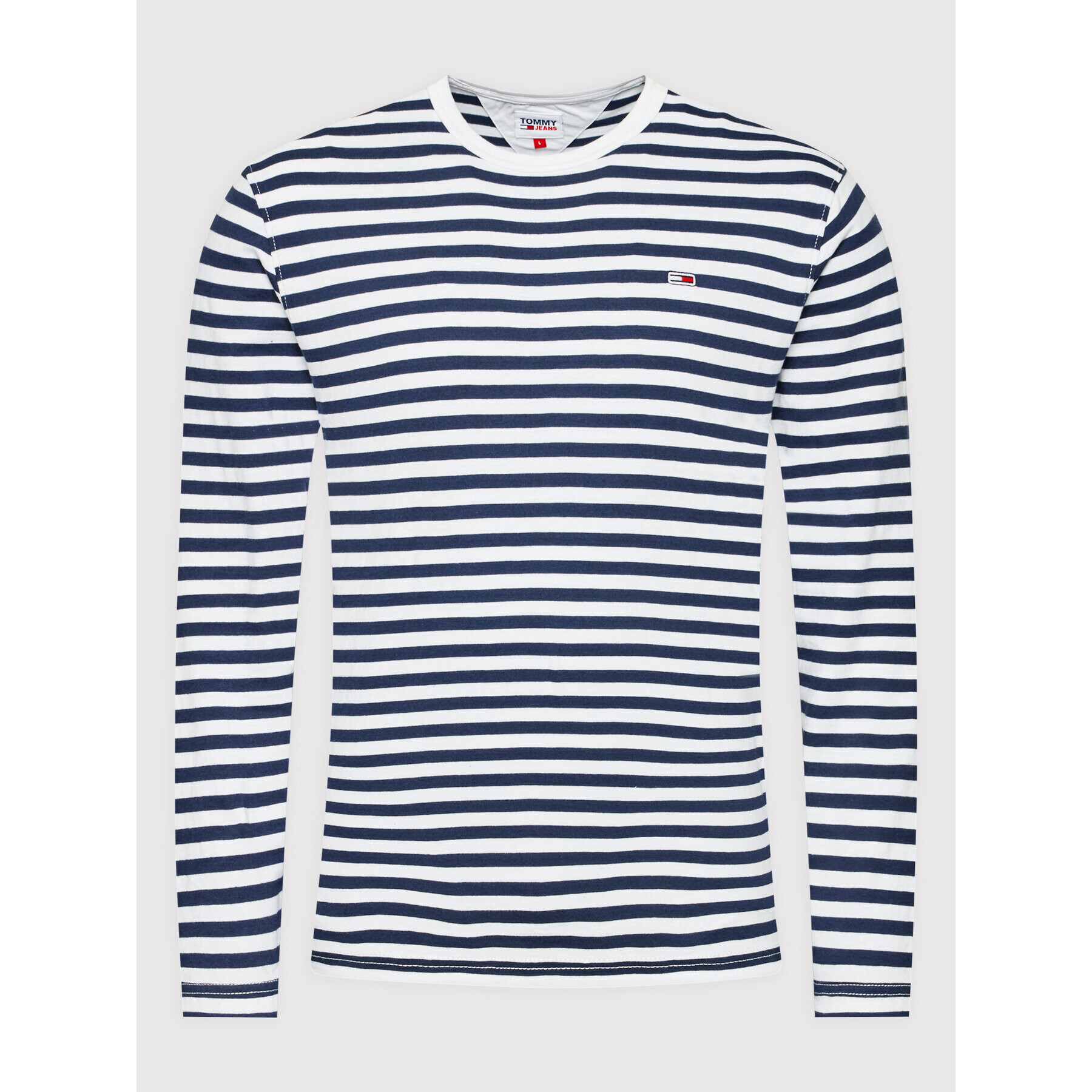 Tommy Jeans Тениска с дълъг ръкав Striped DM0DM12474 Бял Regular Fit - Pepit.bg