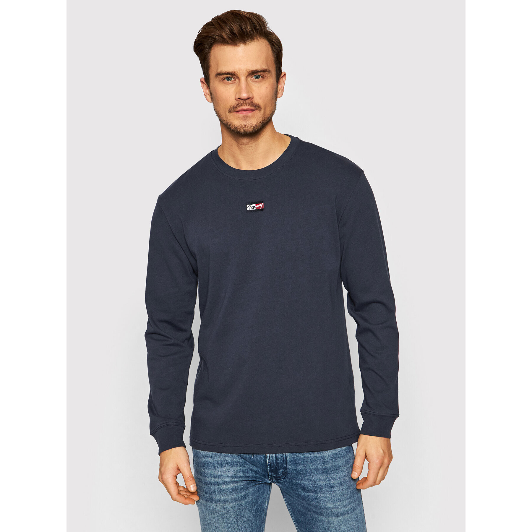 Tommy Jeans Тениска с дълъг ръкав Tiny DM0DM11603 Тъмносин Regular Fit - Pepit.bg