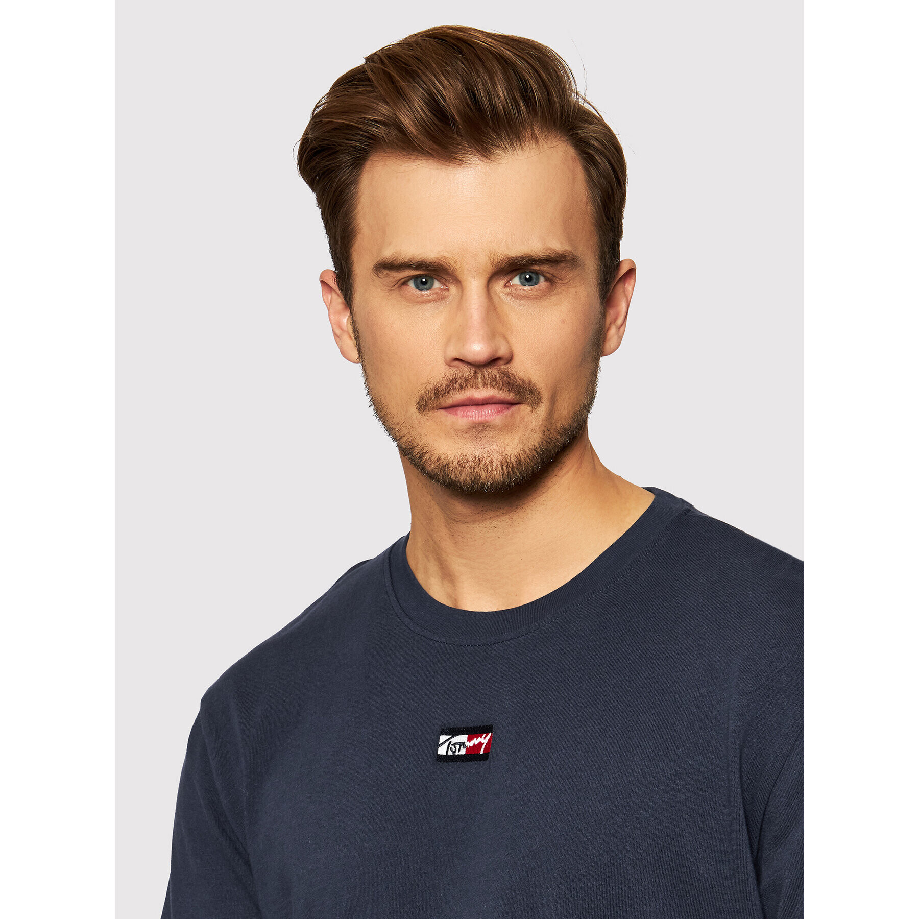 Tommy Jeans Тениска с дълъг ръкав Tiny DM0DM11603 Тъмносин Regular Fit - Pepit.bg