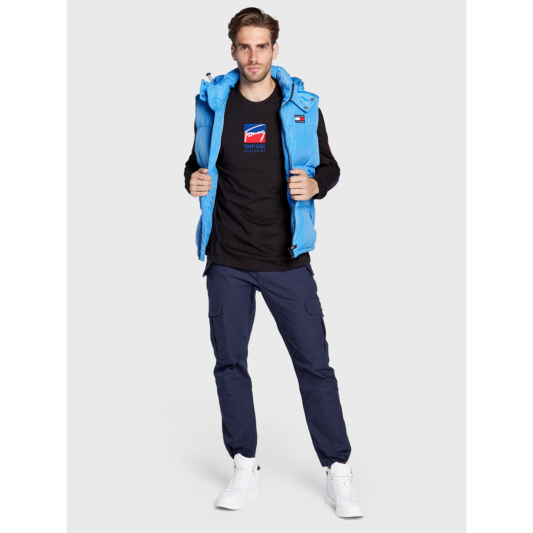 Tommy Jeans Тениска с дълъг ръкав Tjm Athletic DM0DM14017 Черен Regular Fit - Pepit.bg