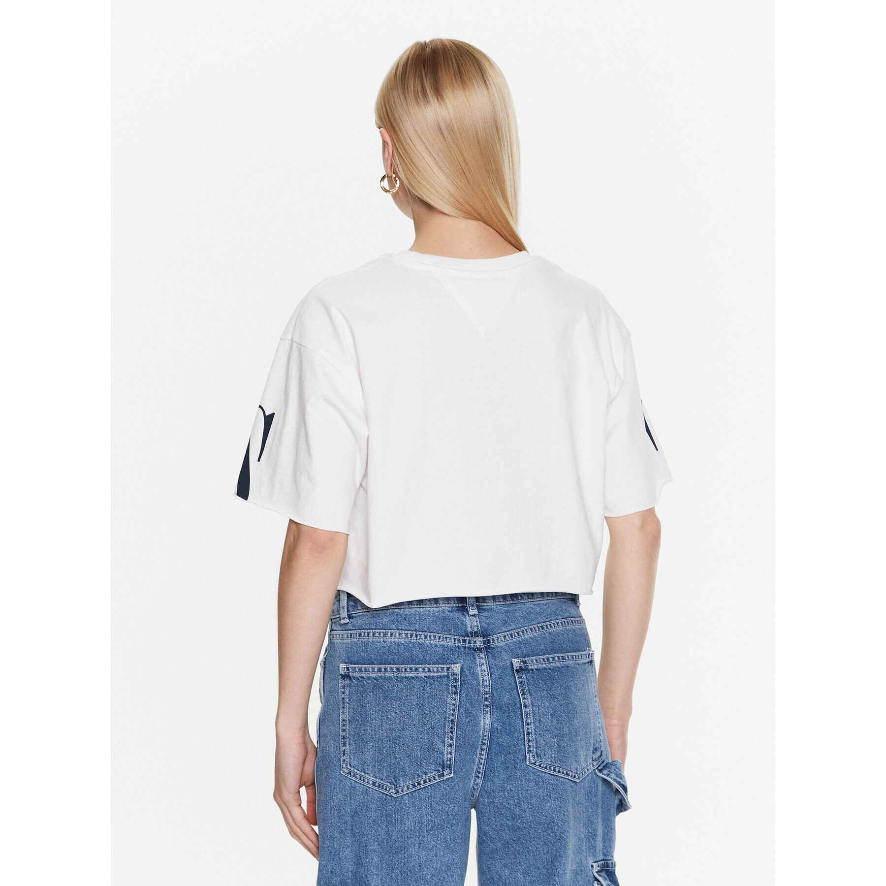 Tommy Jeans Тишърт Archive 2 DW0DW15460 Бял Oversize - Pepit.bg