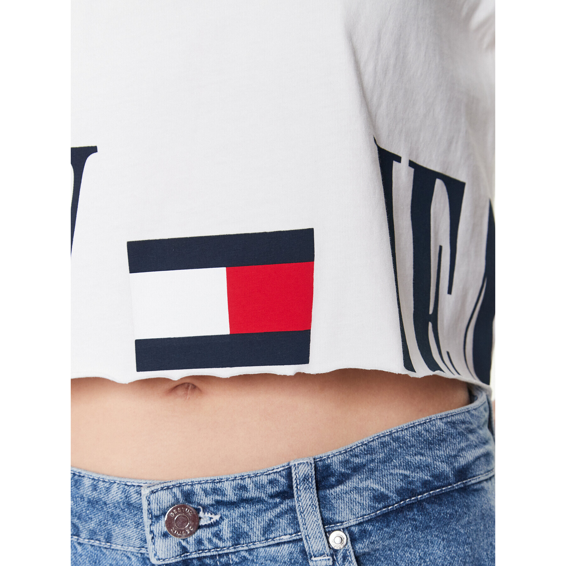 Tommy Jeans Тишърт Archive 2 DW0DW15460 Бял Oversize - Pepit.bg