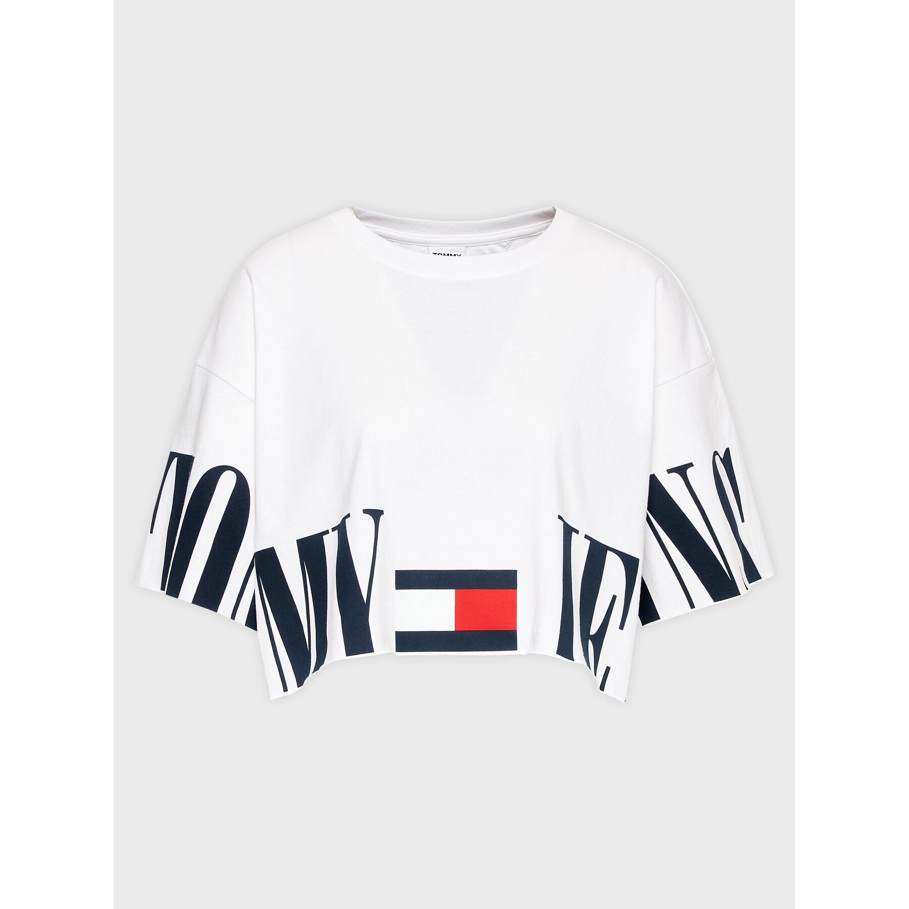 Tommy Jeans Тишърт Archive 2 DW0DW15460 Бял Oversize - Pepit.bg