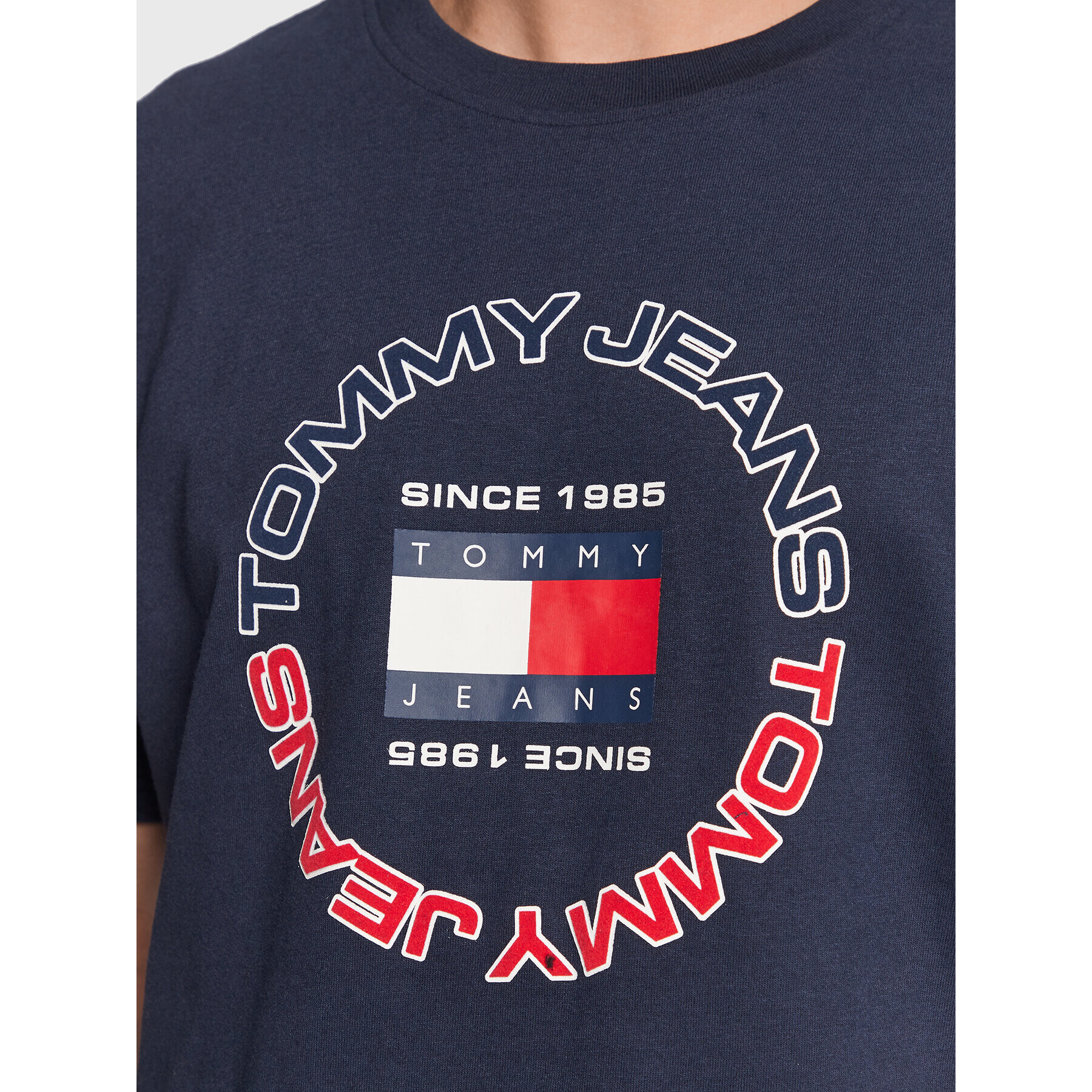 Tommy Jeans Тишърт Athletic DM0DM15676 Тъмносин Relaxed Fit - Pepit.bg