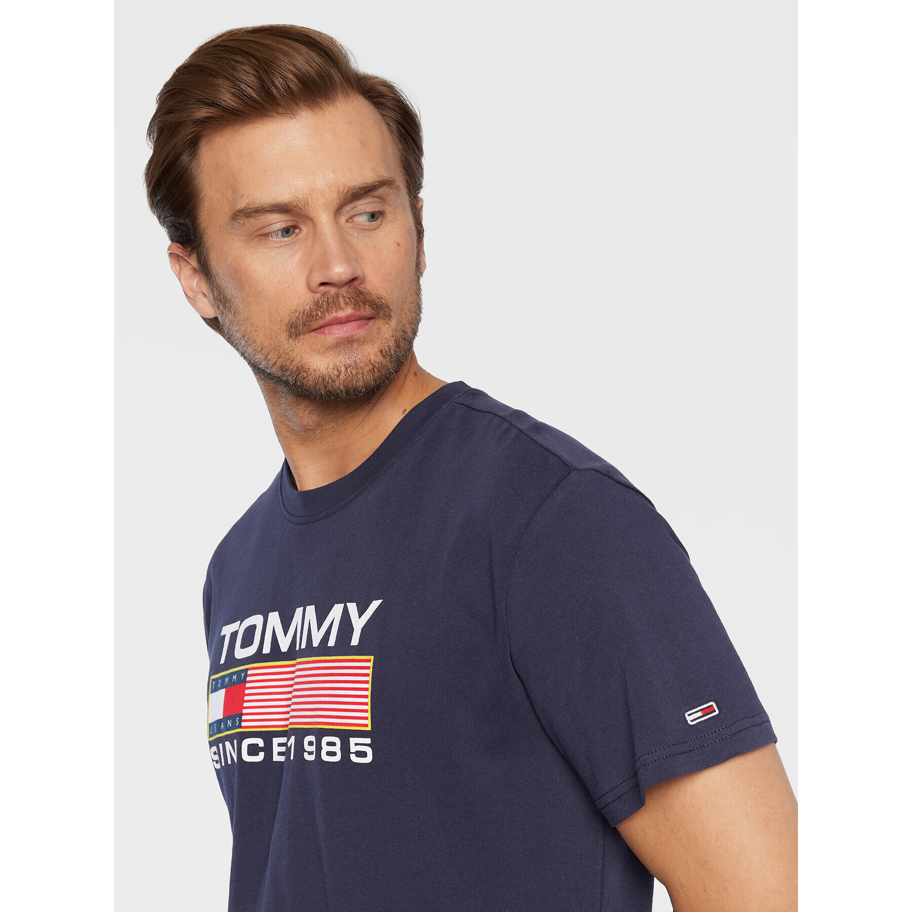 Tommy Jeans Тишърт Athletic Twisted DM0DM14991 Тъмносин Regular Fit - Pepit.bg