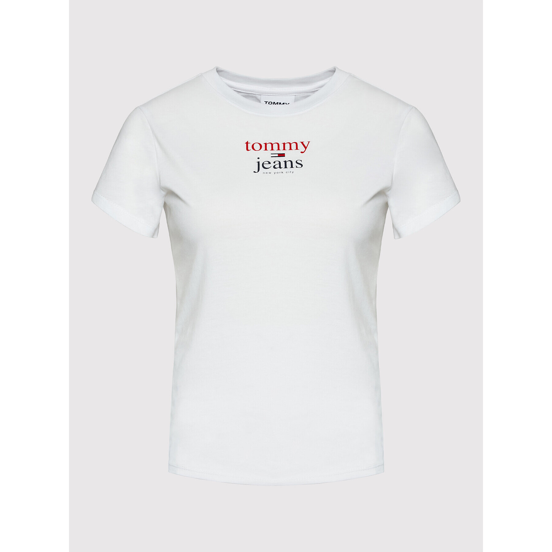 Tommy Jeans Тишърт Baby Essential Logo DW0DW13623 Бял Regular Fit - Pepit.bg