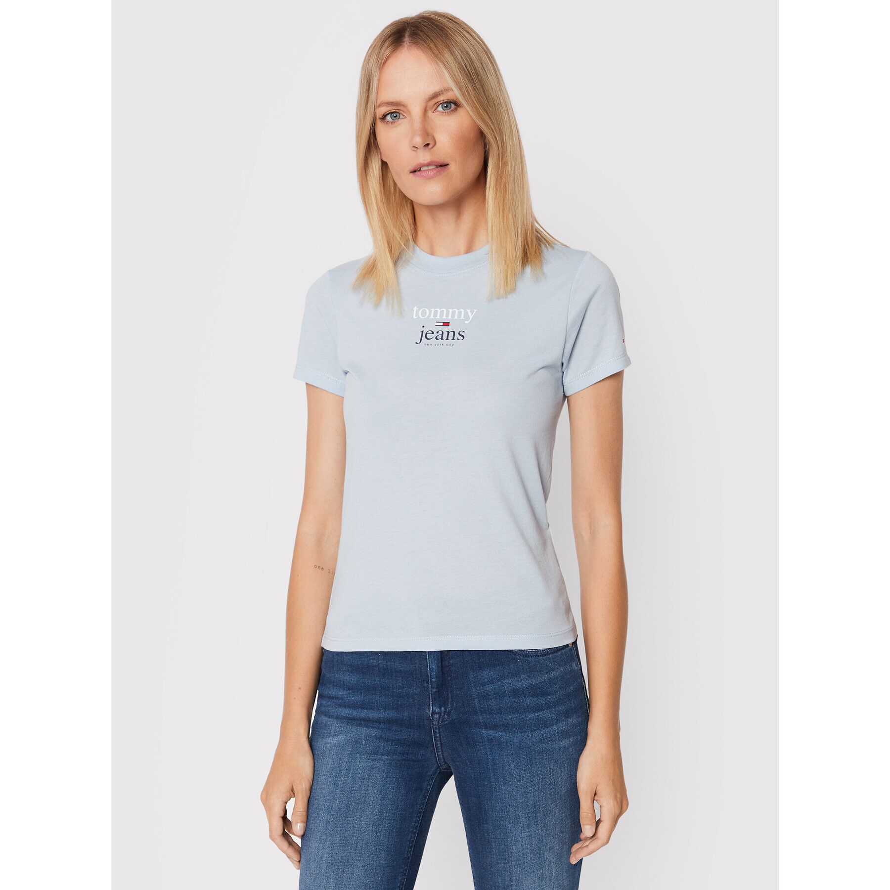 Tommy Jeans Тишърт Baby Essential Logo DW0DW13623 Син Regular Fit - Pepit.bg