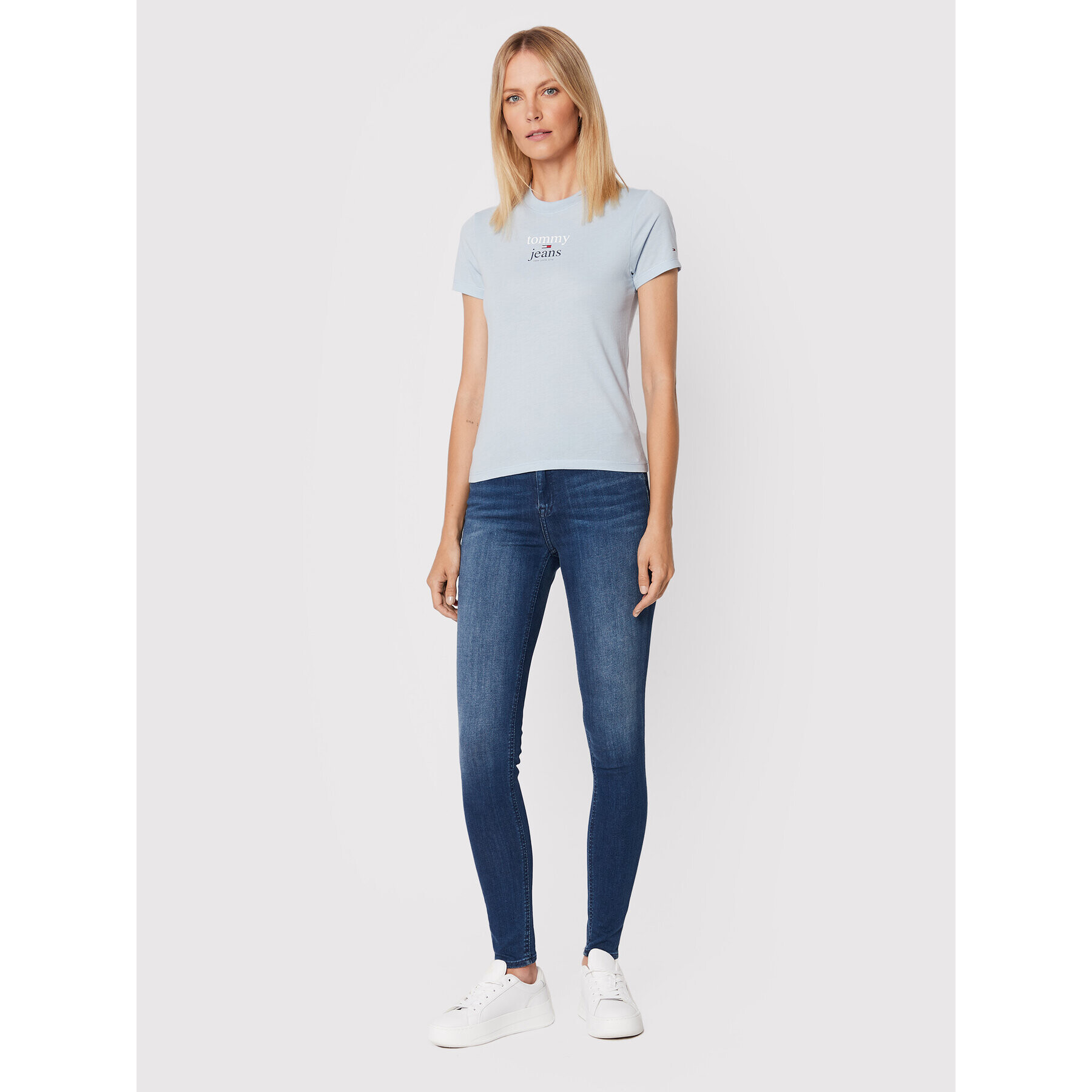 Tommy Jeans Тишърт Baby Essential Logo DW0DW13623 Син Regular Fit - Pepit.bg