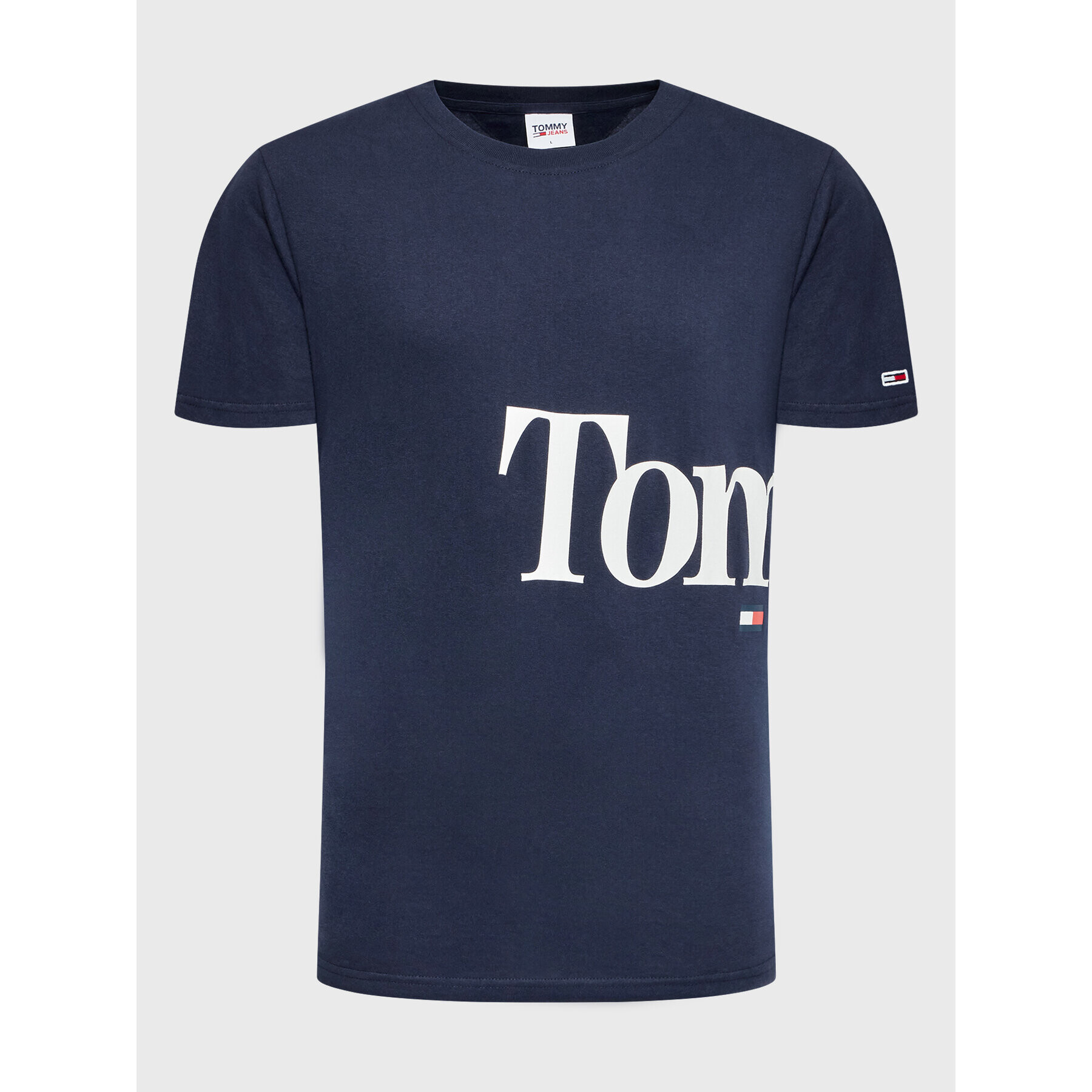 Tommy Jeans Тишърт Bold Tommy DM0DM14013 Тъмносин Regular Fit - Pepit.bg