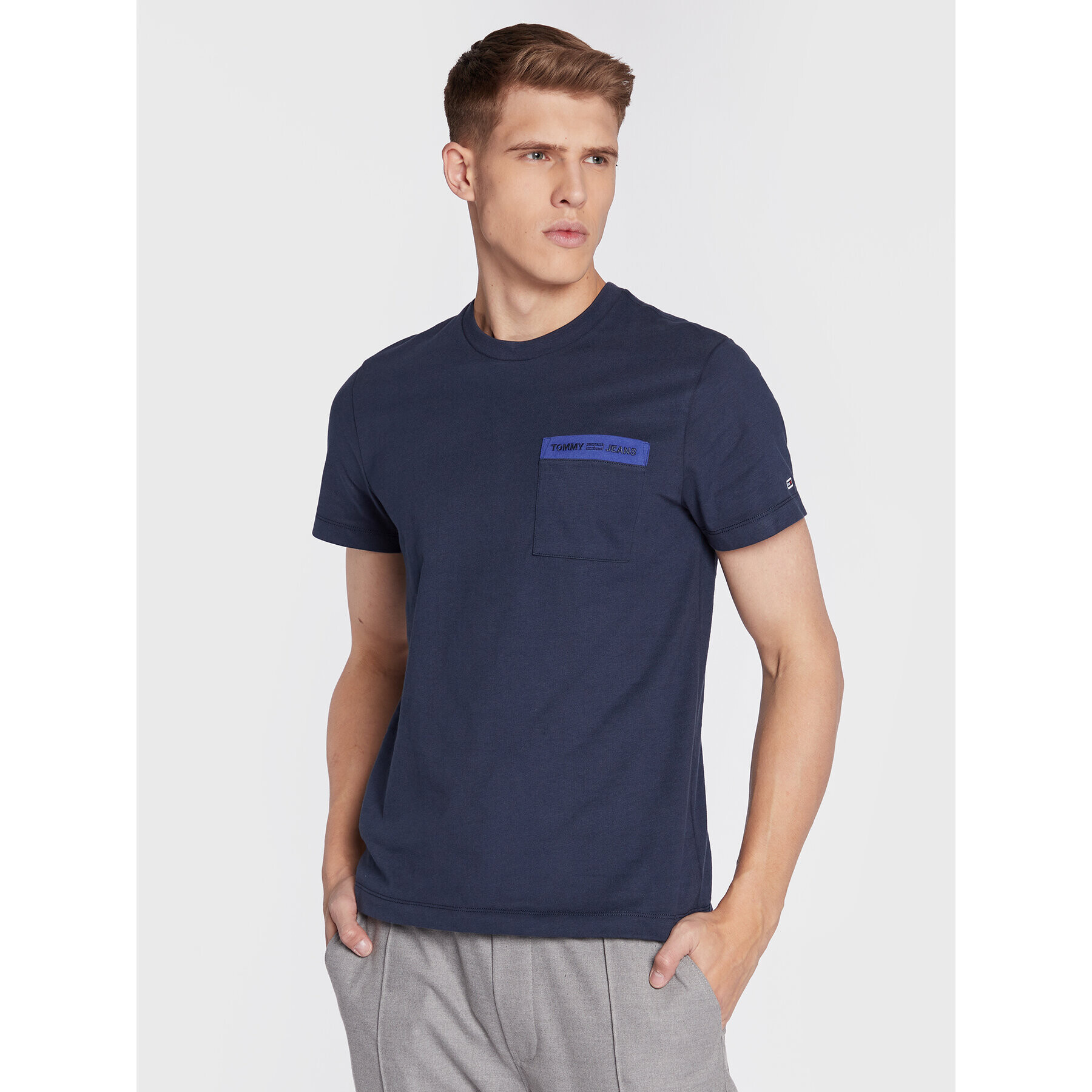 Tommy Jeans Тишърт Branded Pocket DM0DM11441 Тъмносин Regular Fit - Pepit.bg