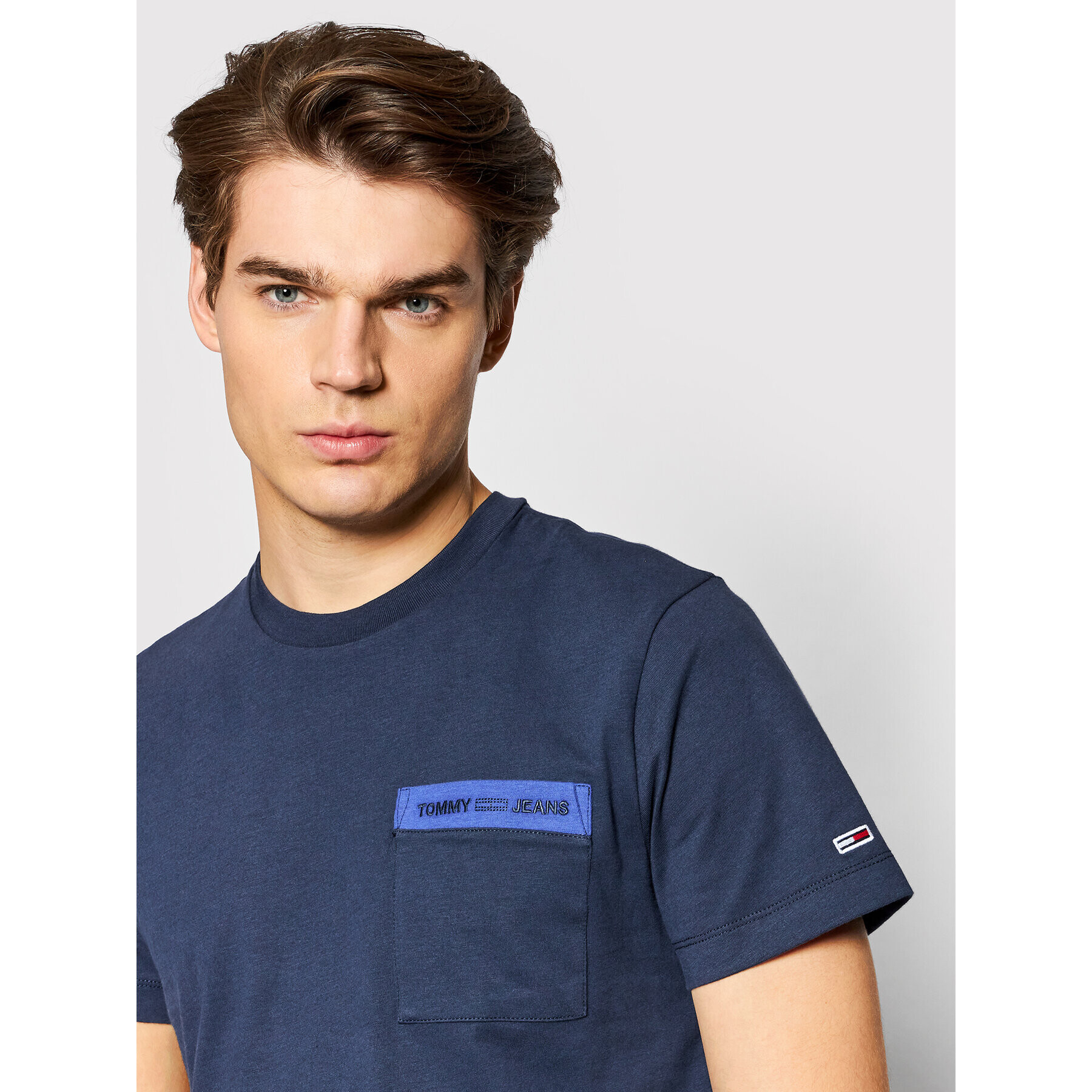 Tommy Jeans Тишърт Branded Pocket DM0DM11441 Тъмносин Regular Fit - Pepit.bg