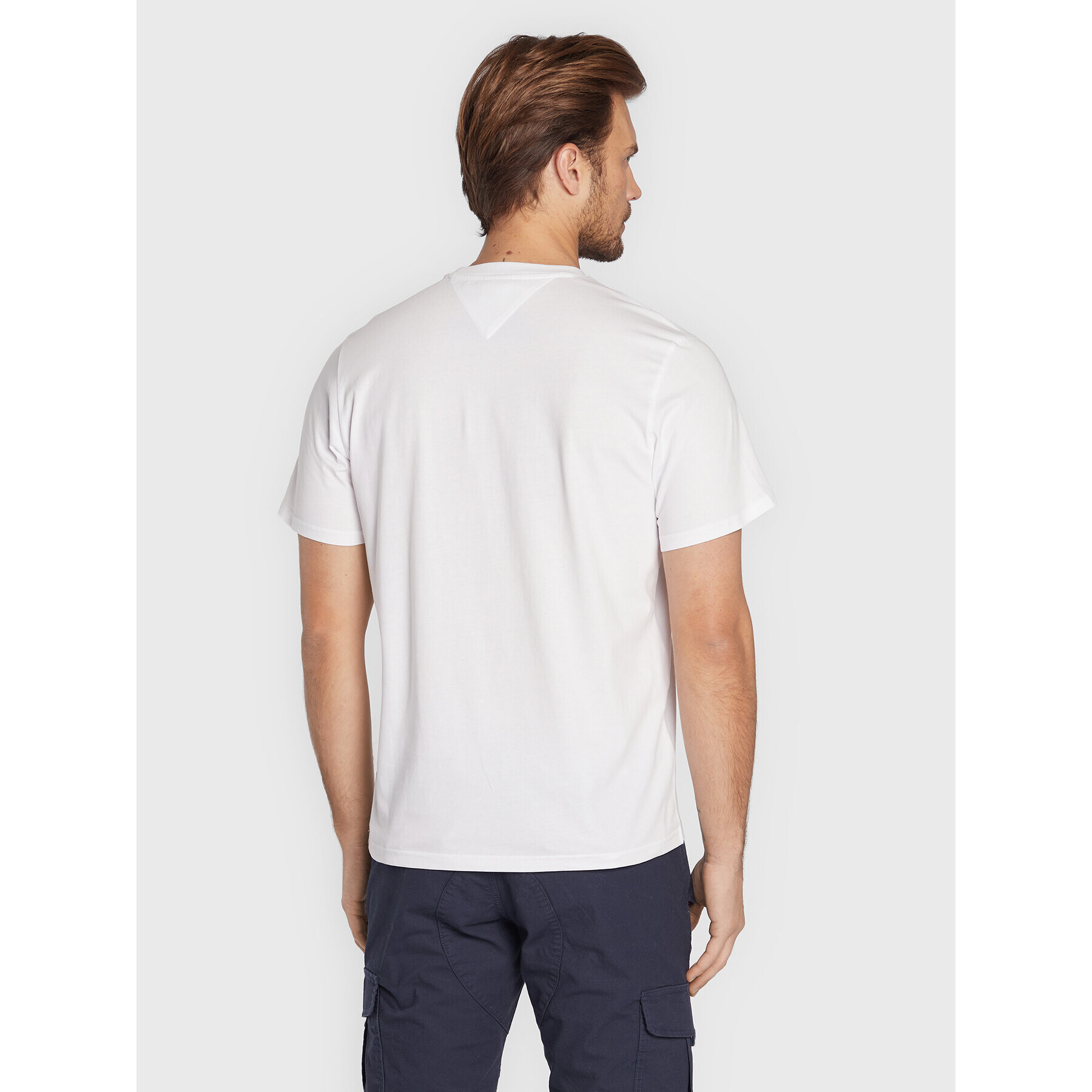 Tommy Jeans Тишърт Centered Logo DM0DM14982 Бял Regular Fit - Pepit.bg