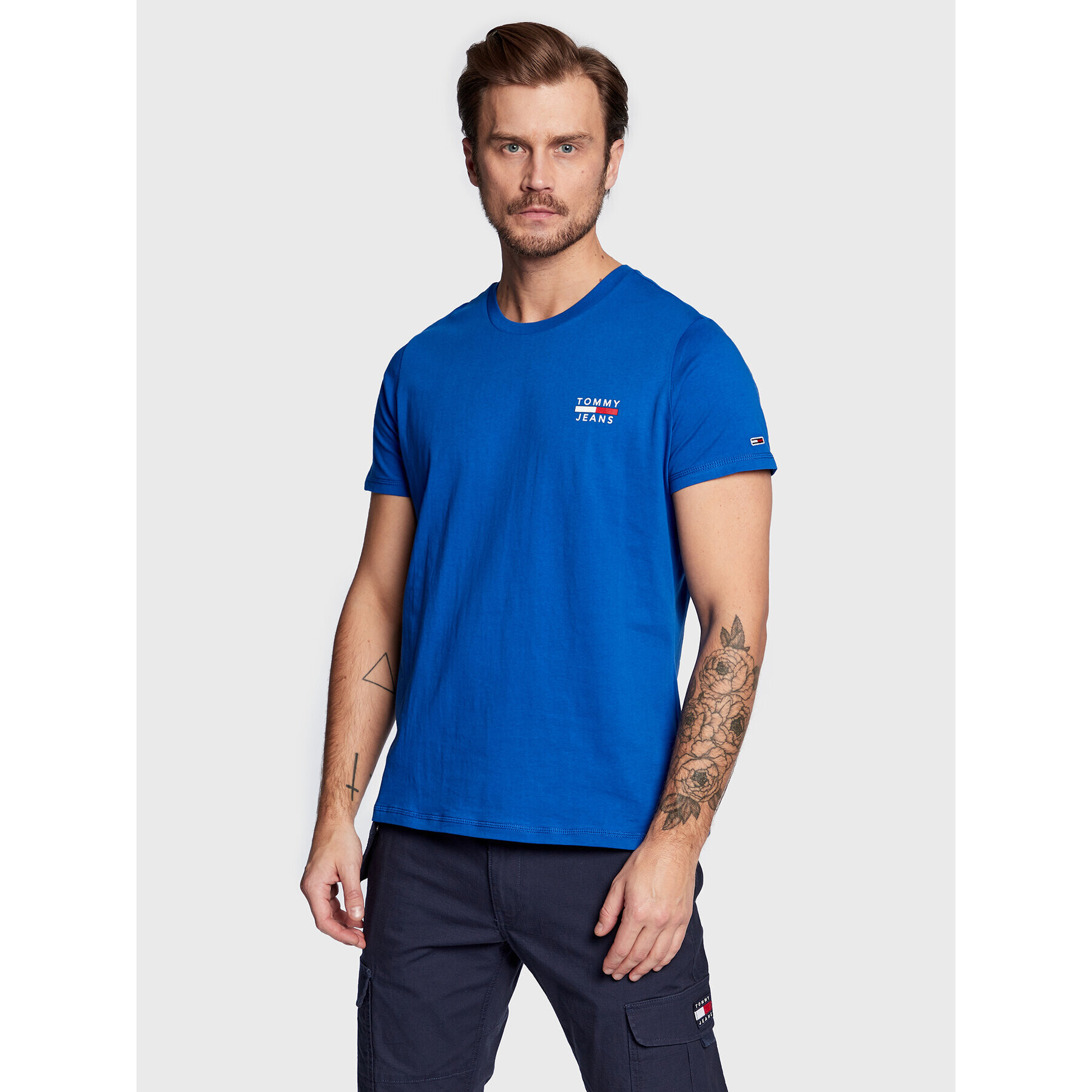 Tommy Jeans Тишърт Chest Logo DM0DM10099 Син Regular Fit - Pepit.bg