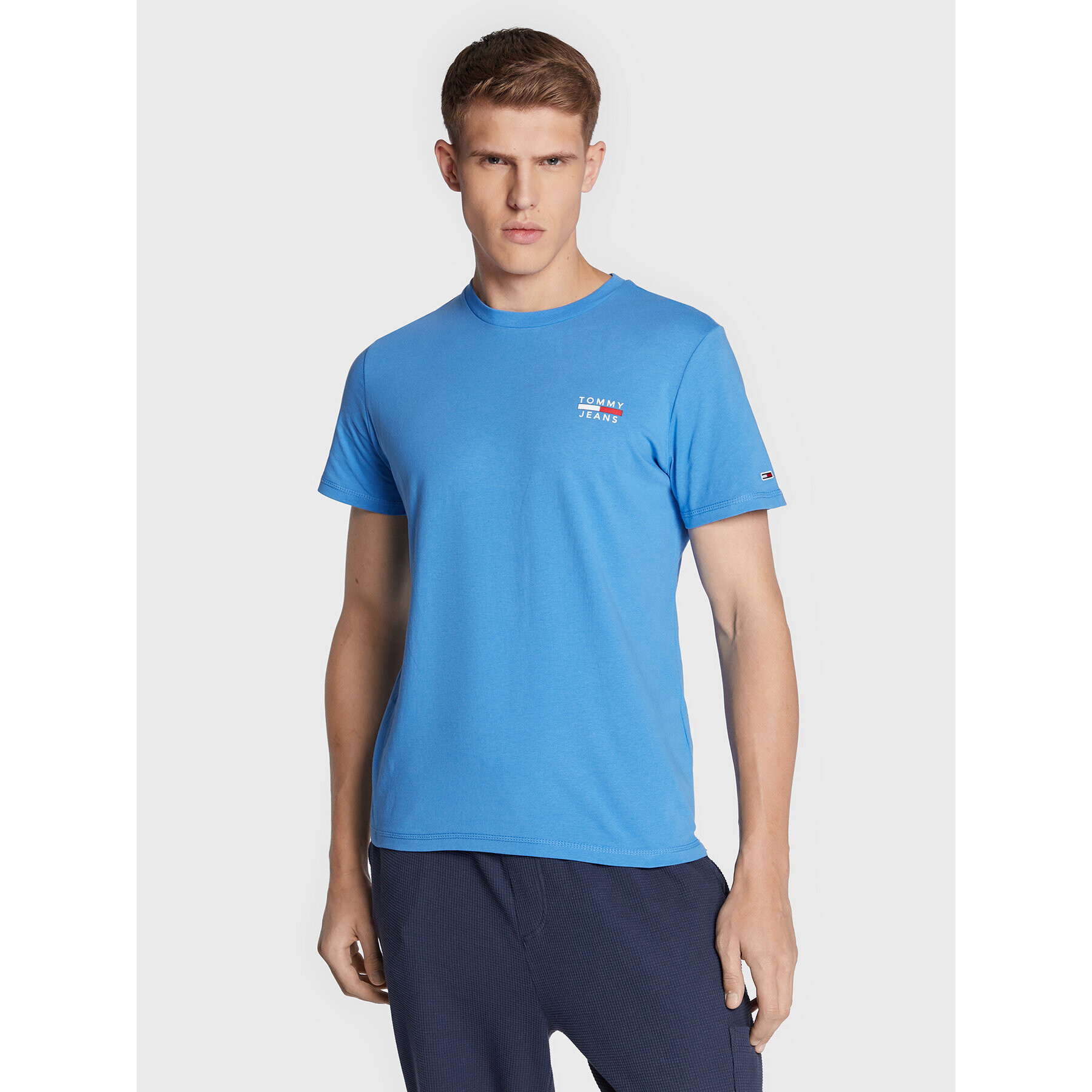 Tommy Jeans Тишърт Chest Logo DM0DM10099 Син Slim Fit - Pepit.bg