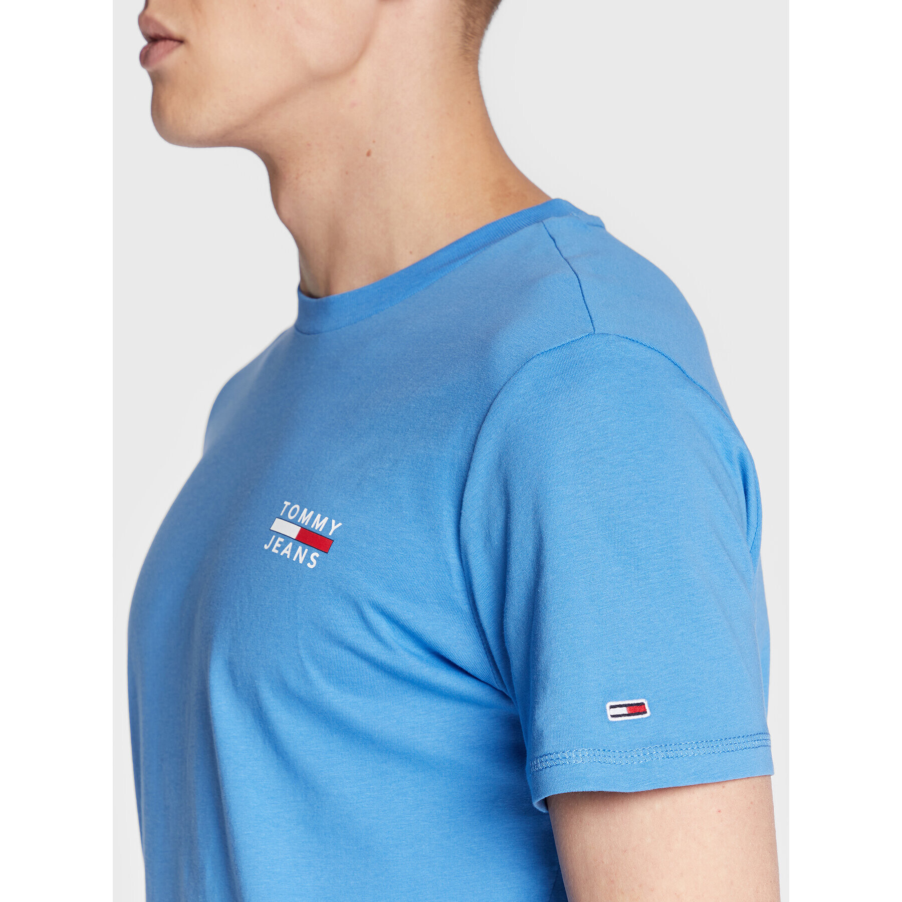 Tommy Jeans Тишърт Chest Logo DM0DM10099 Син Slim Fit - Pepit.bg