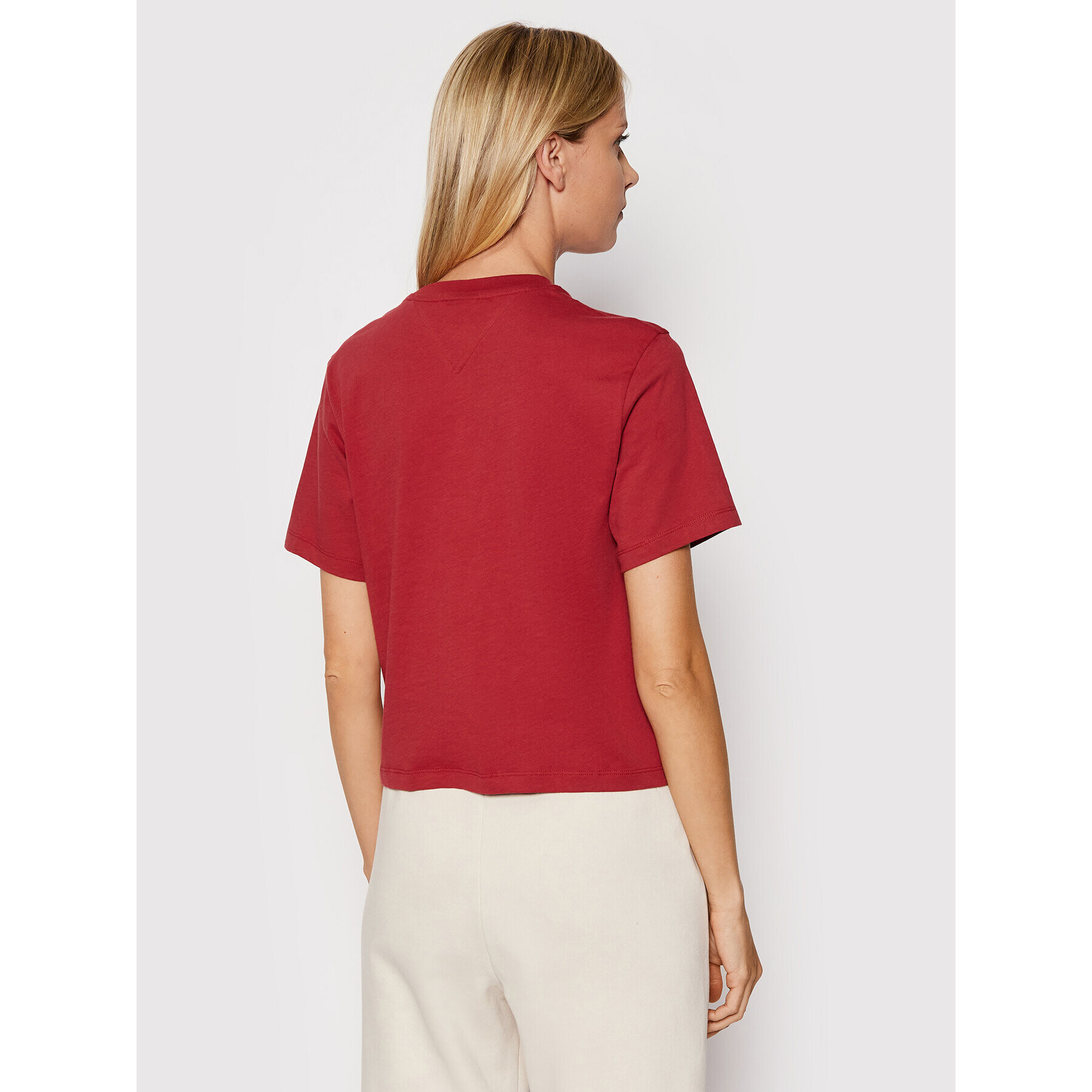 Tommy Jeans Тишърт Classic Collage DW0DW11928 Бордо Regular Fit - Pepit.bg