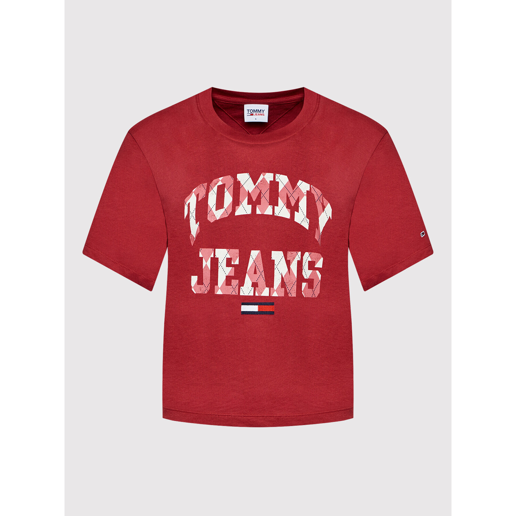 Tommy Jeans Тишърт Classic Collage DW0DW11928 Бордо Regular Fit - Pepit.bg