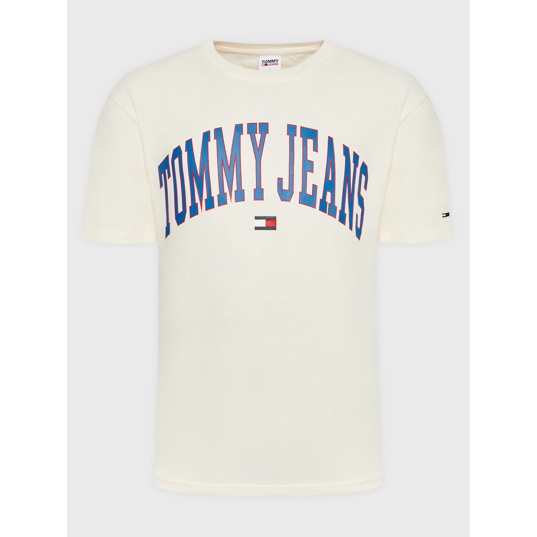 Tommy Jeans Тишърт Classic Collegiate DM0DM14995 Бял Regular Fit - Pepit.bg