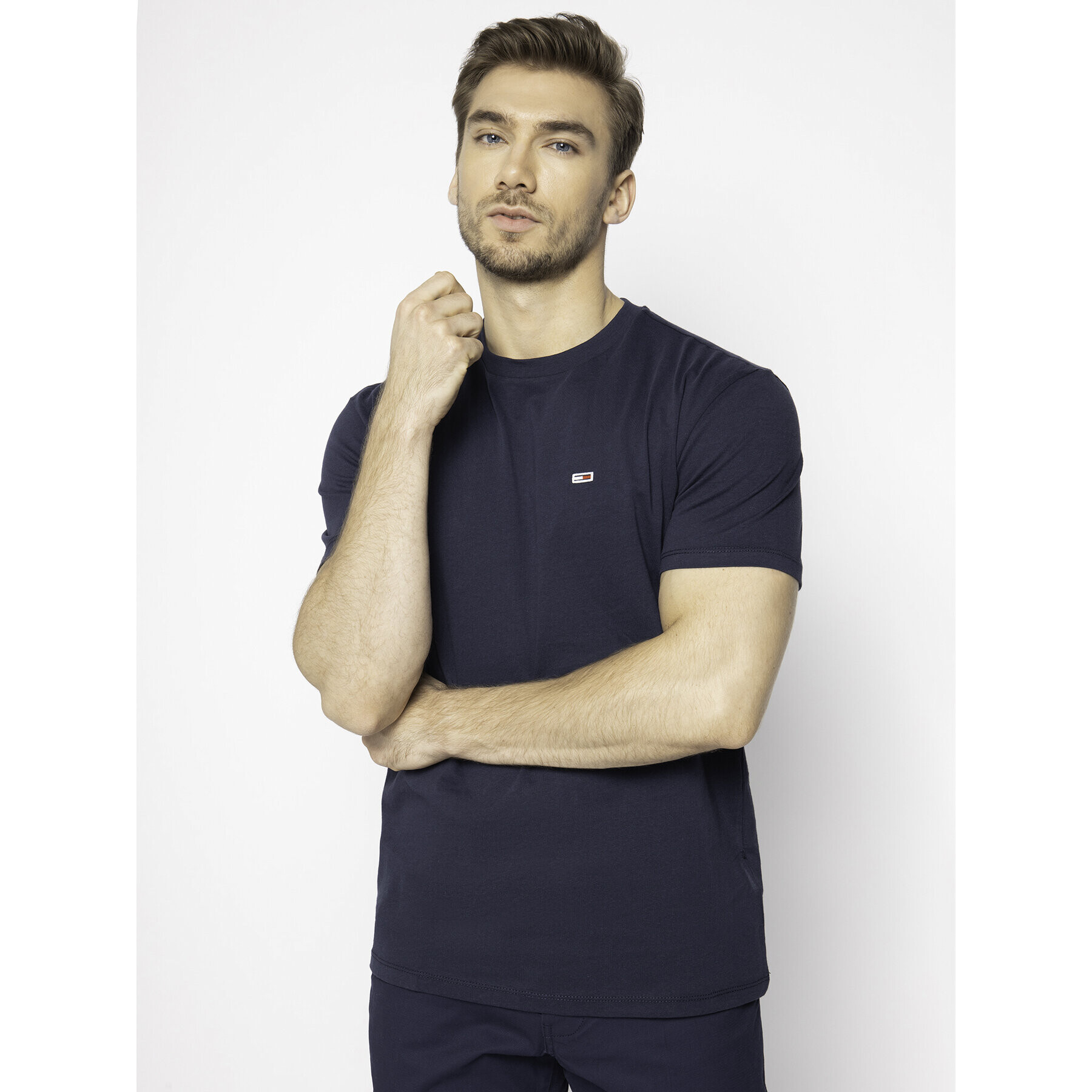 Tommy Jeans Тишърт Classic DM0DM06061 Тъмносин Regular Fit - Pepit.bg