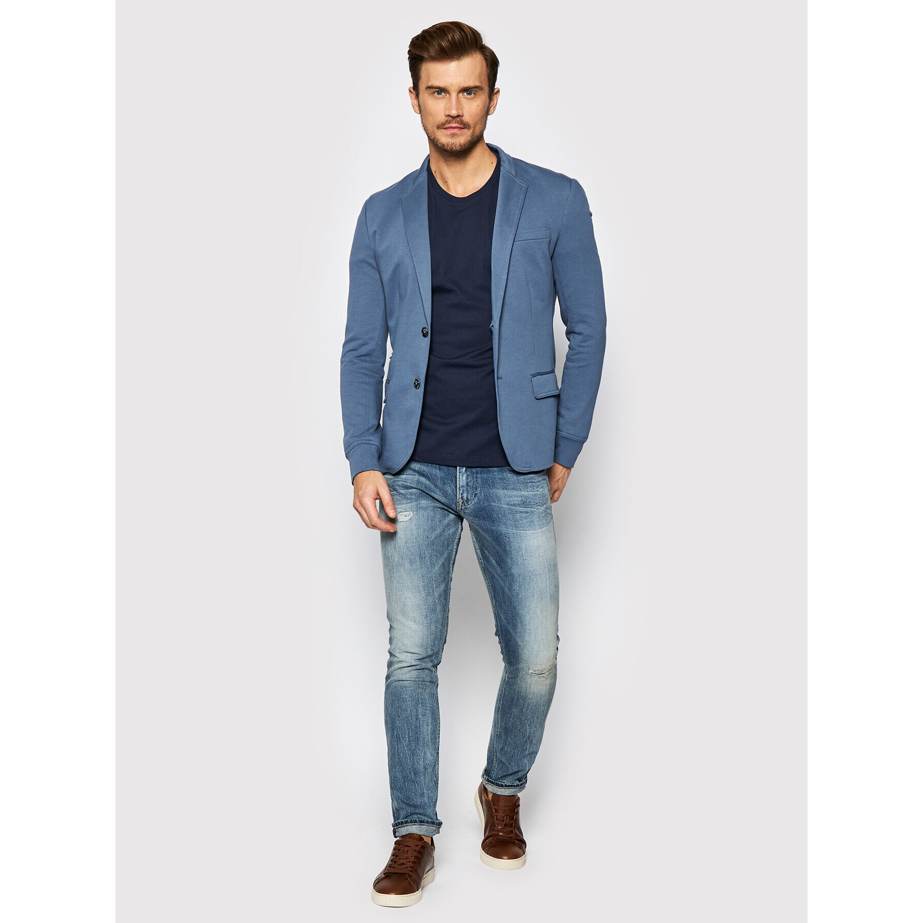 Tommy Jeans Тишърт Classic DM0DM09598 Тъмносин Regular Fit - Pepit.bg