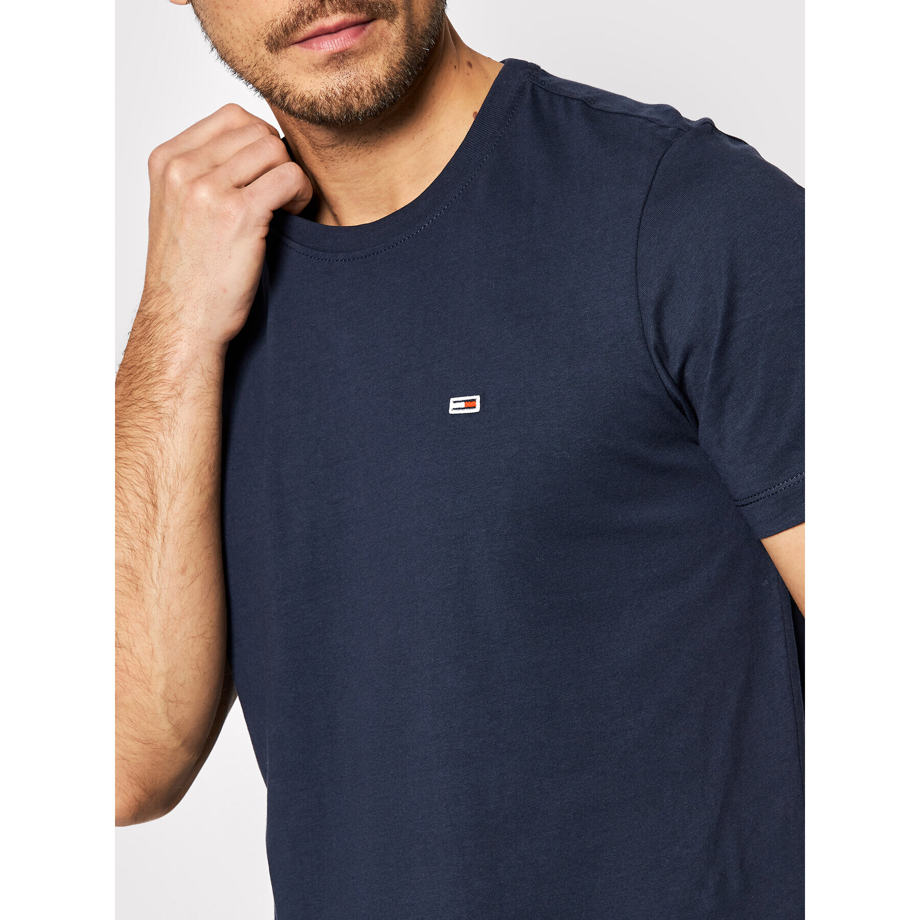 Tommy Jeans Тишърт Classic DM0DM09598 Тъмносин Regular Fit - Pepit.bg