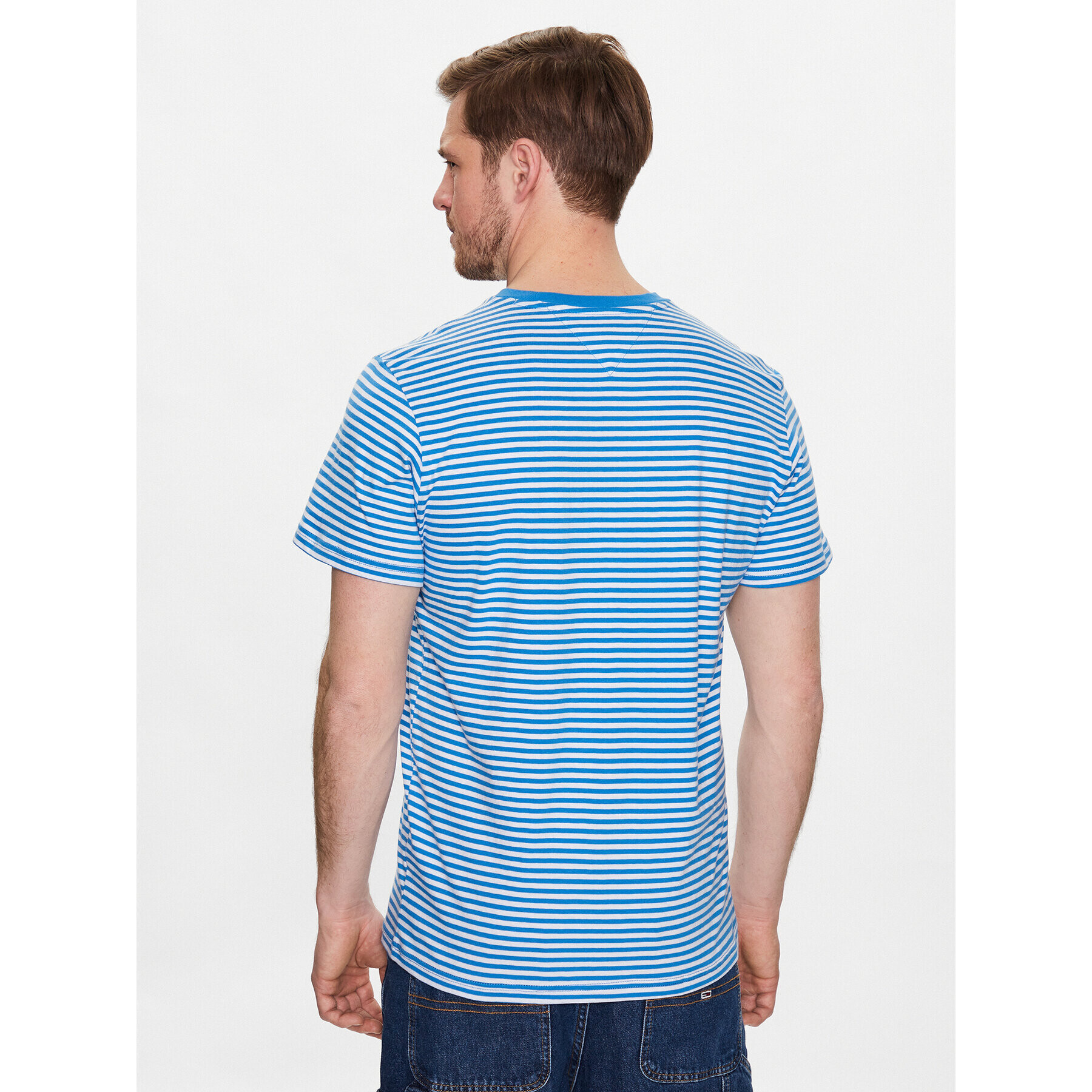 Tommy Jeans Тишърт Classics Stripe DM0DM05515 Син Regular Fit - Pepit.bg