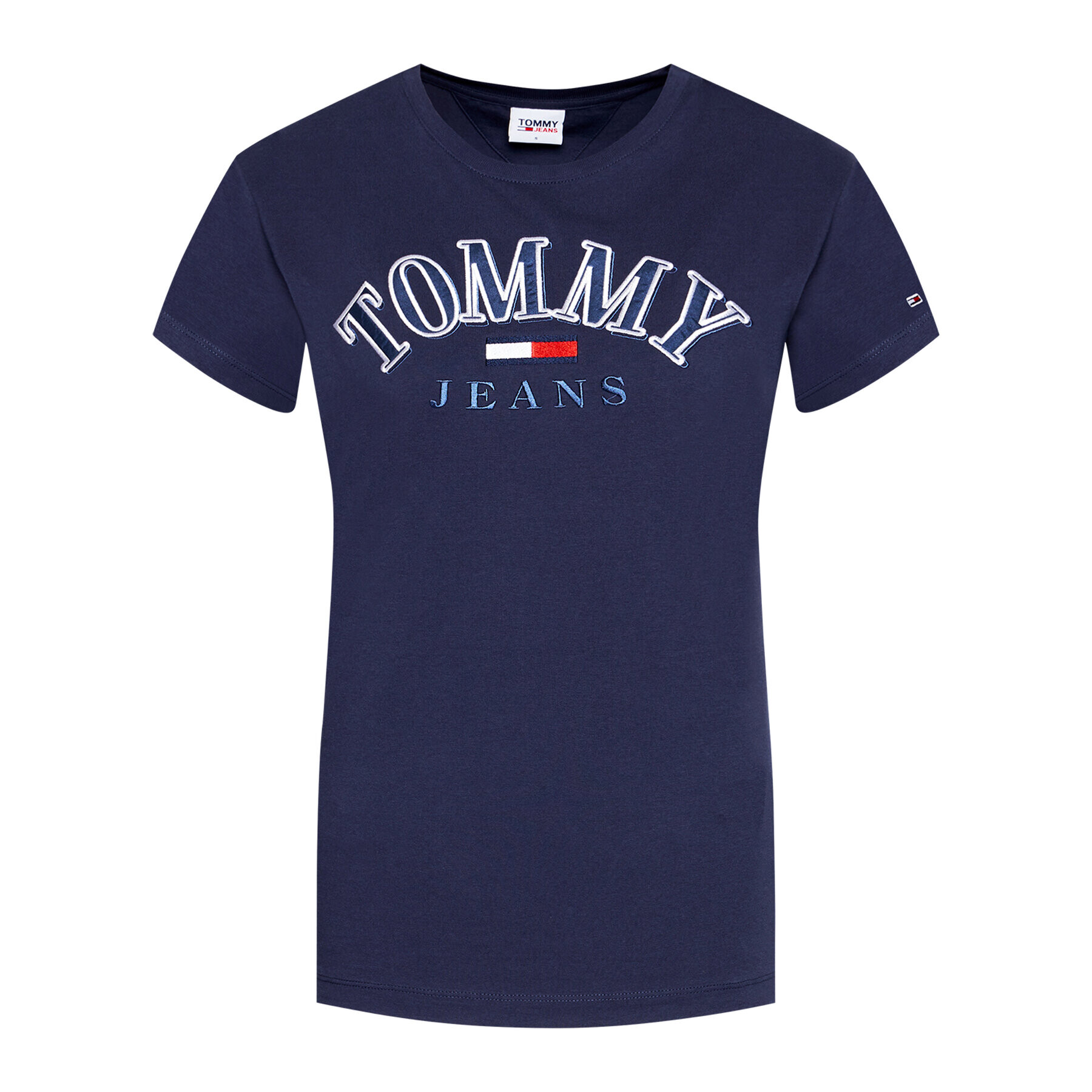 Tommy Jeans Тишърт College Logo DW0DW09822 Тъмносин Relaxed Fit - Pepit.bg