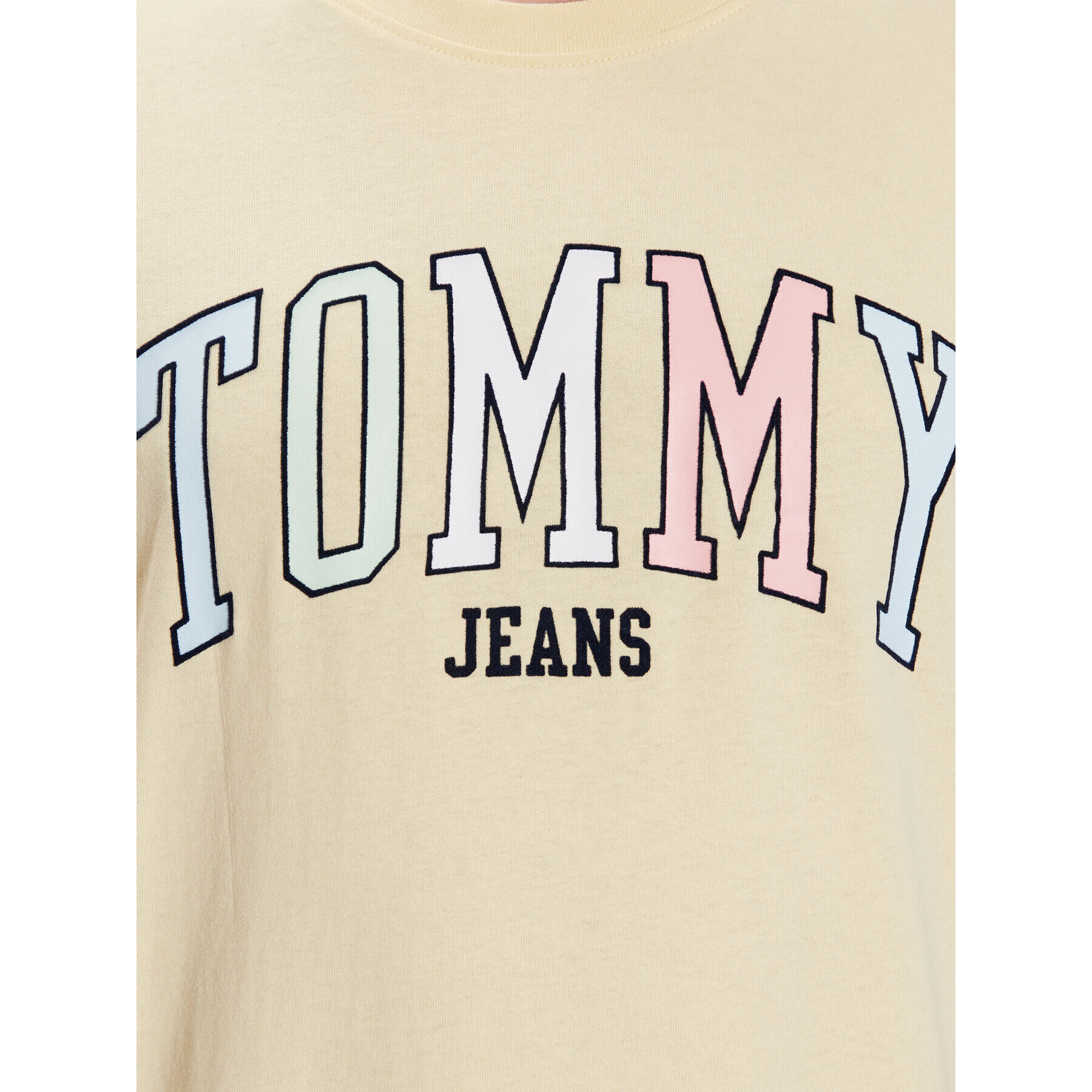 Tommy Jeans Тишърт College Pop DM0DM16401 Жълт Regular Fit - Pepit.bg