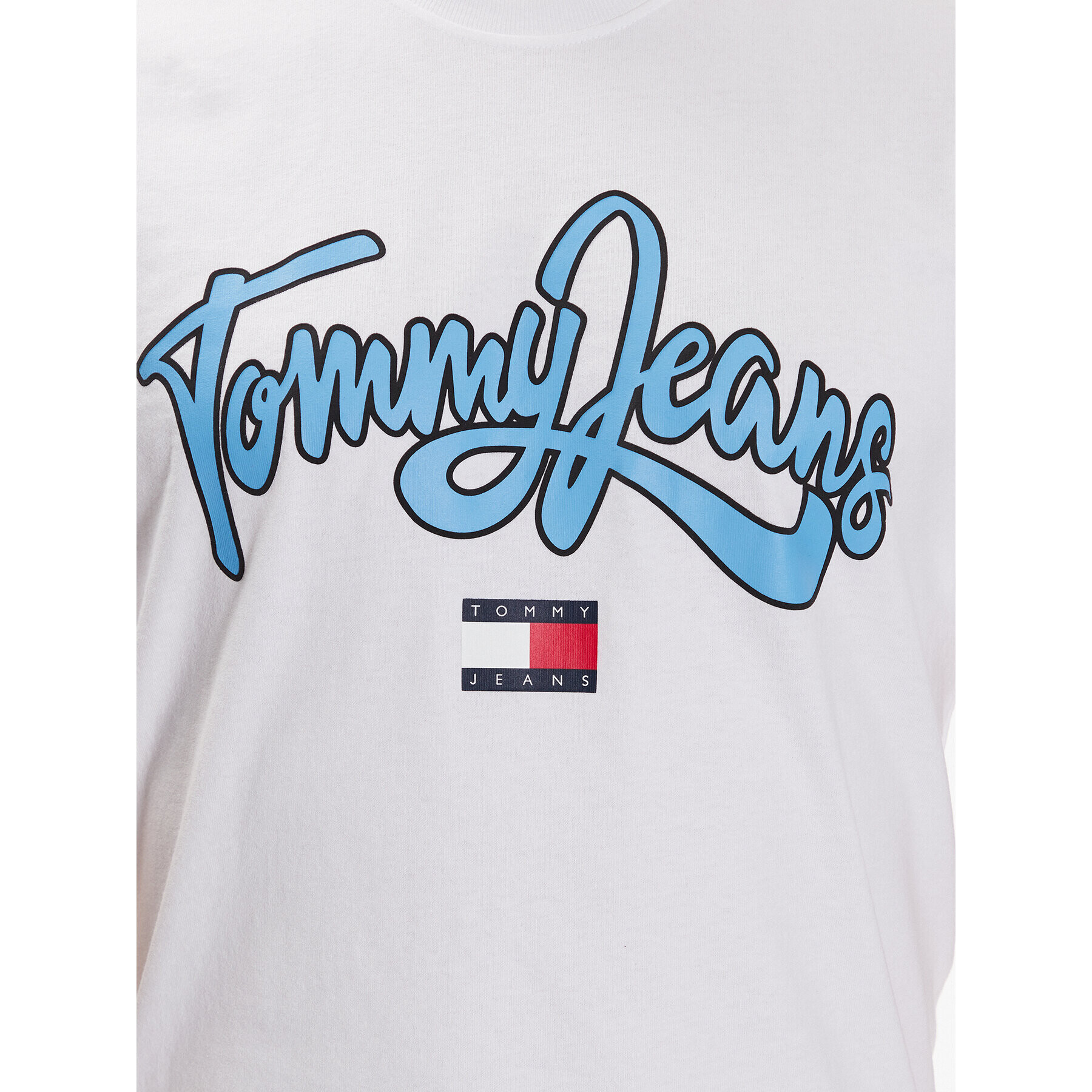 Tommy Jeans Тишърт College Pop DM0DM16403 Бял Regular Fit - Pepit.bg