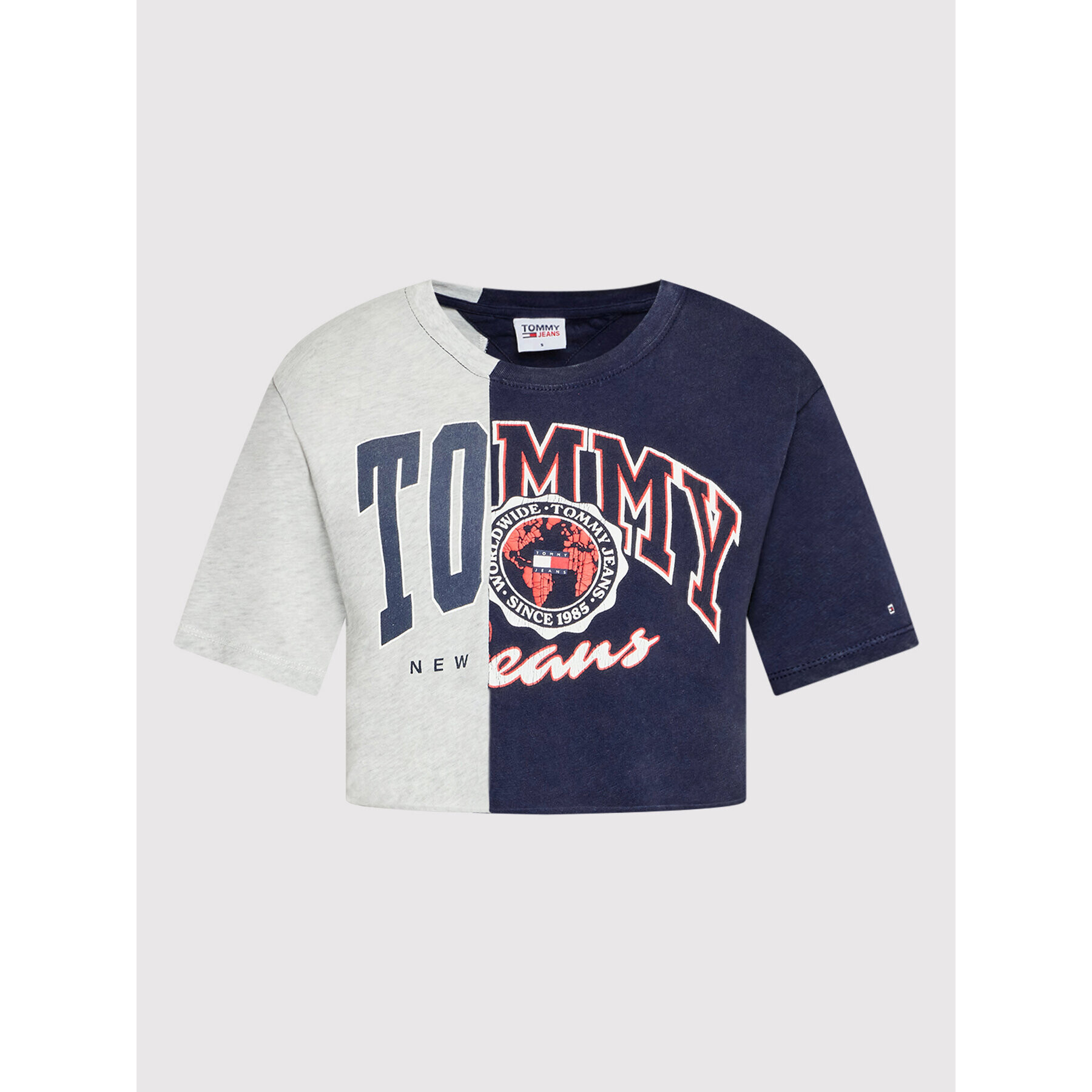 Tommy Jeans Тишърт College Splicing DW0DW12826 Цветен Boxy Fit - Pepit.bg