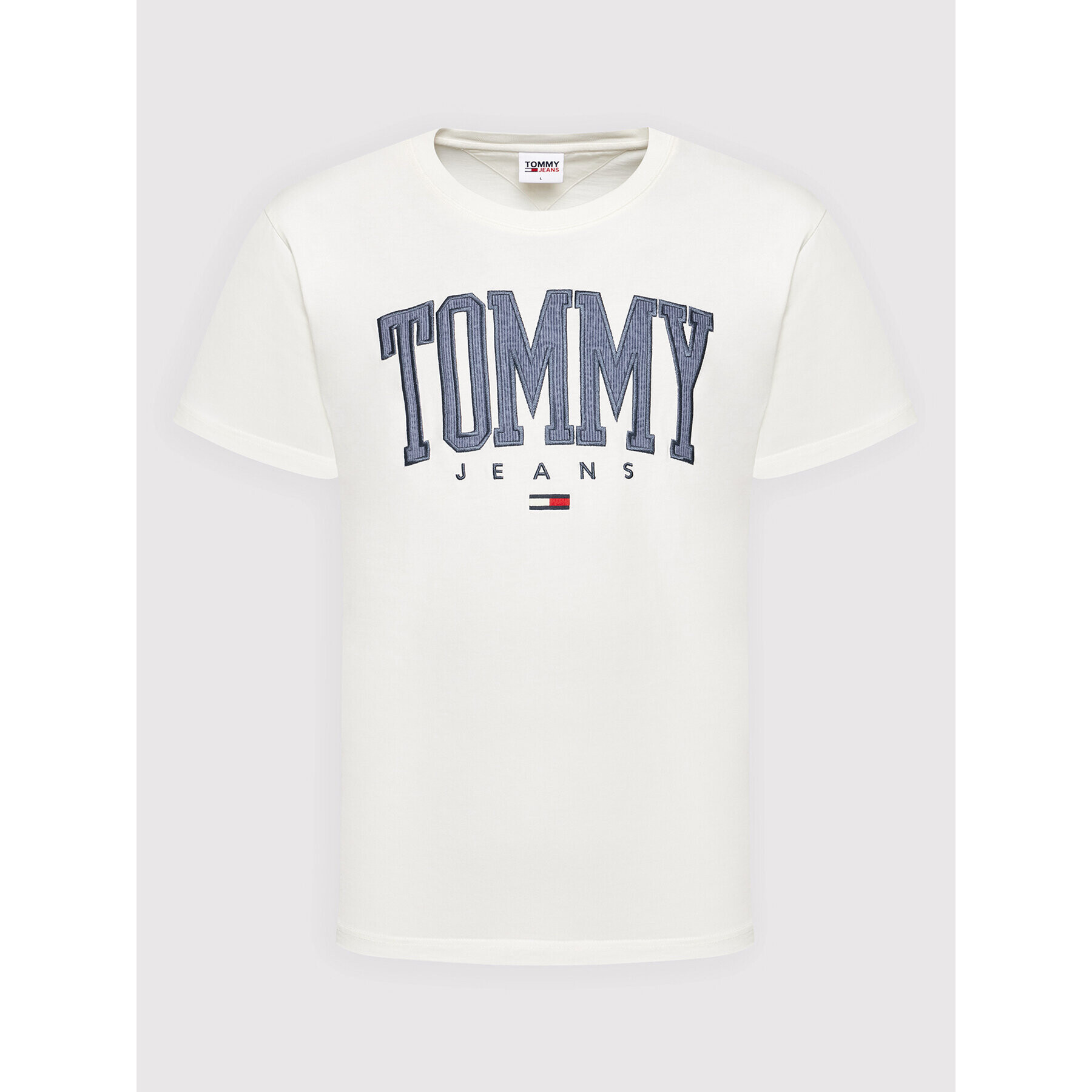 Tommy Jeans Тишърт Collegiate DM0DM12550 Бял Regular Fit - Pepit.bg