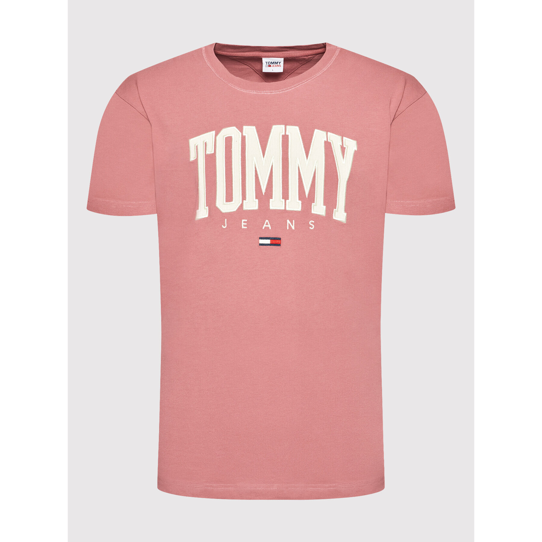 Tommy Jeans Тишърт Collegiate DM0DM12550 Розов Regular Fit - Pepit.bg