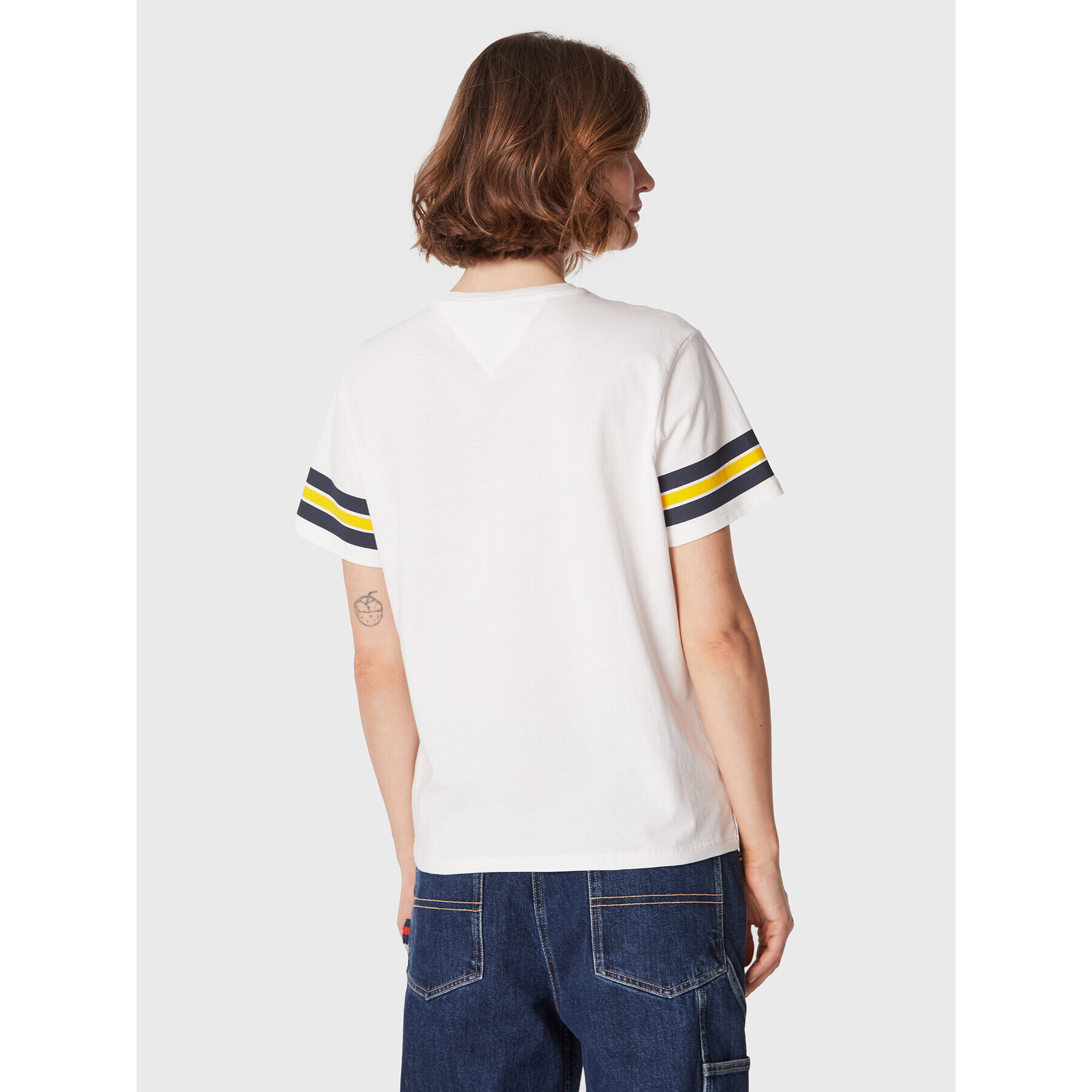 Tommy Jeans Тишърт Collegiate DW0DW14906 Бял Relaxed Fit - Pepit.bg