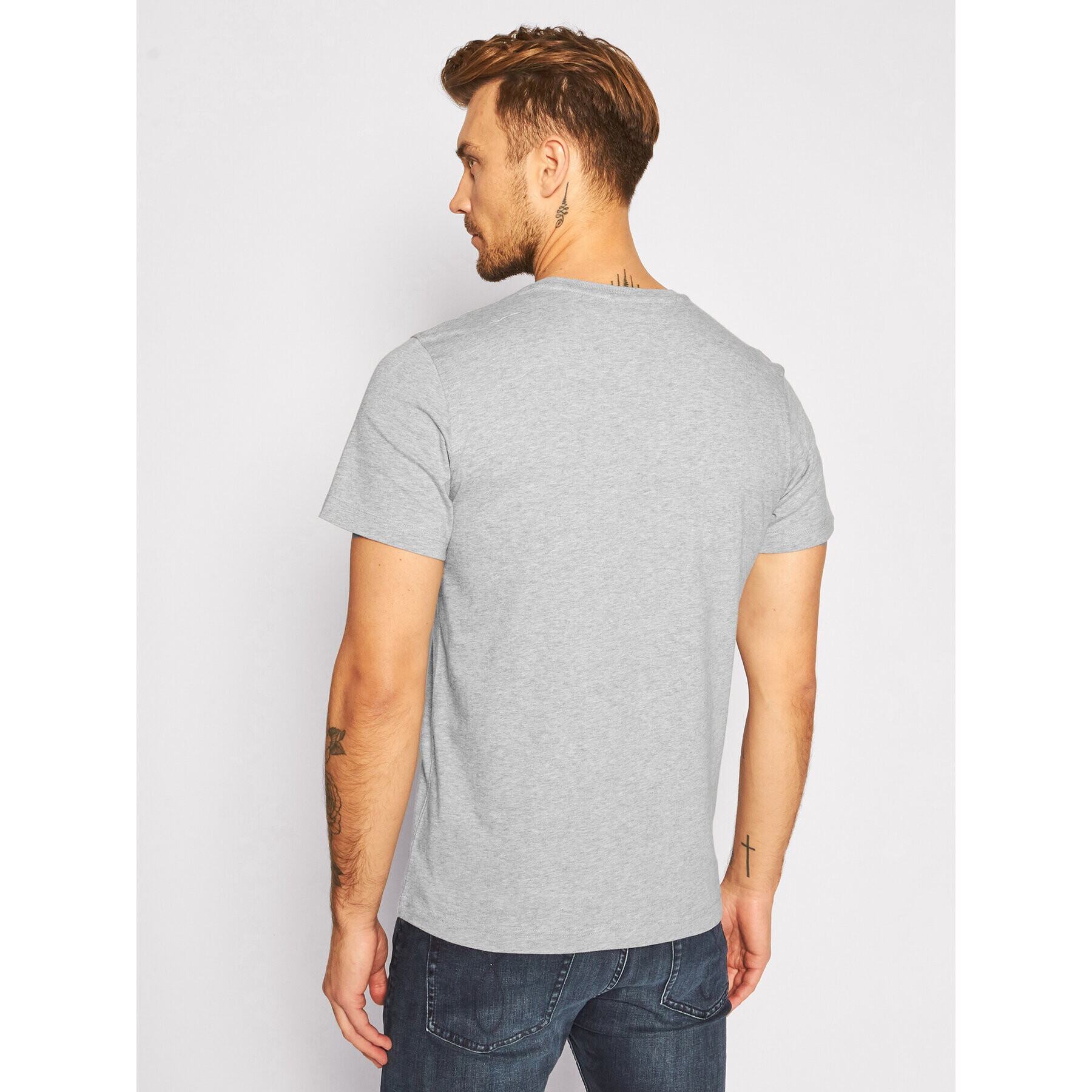 Tommy Jeans Тишърт Corp Logo C Neck DM0DM09588 Сив Regular Fit - Pepit.bg