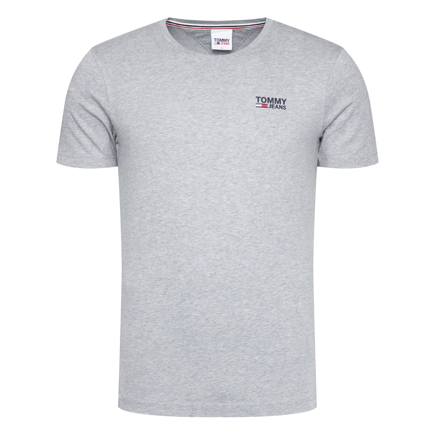 Tommy Jeans Тишърт Corp Logo C Neck DM0DM09588 Сив Regular Fit - Pepit.bg
