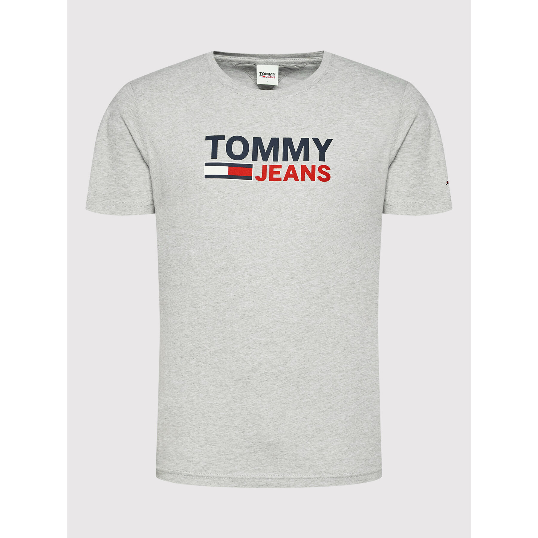 Tommy Jeans Тишърт Corp Logo DM0DM15379 Сив Regular Fit - Pepit.bg