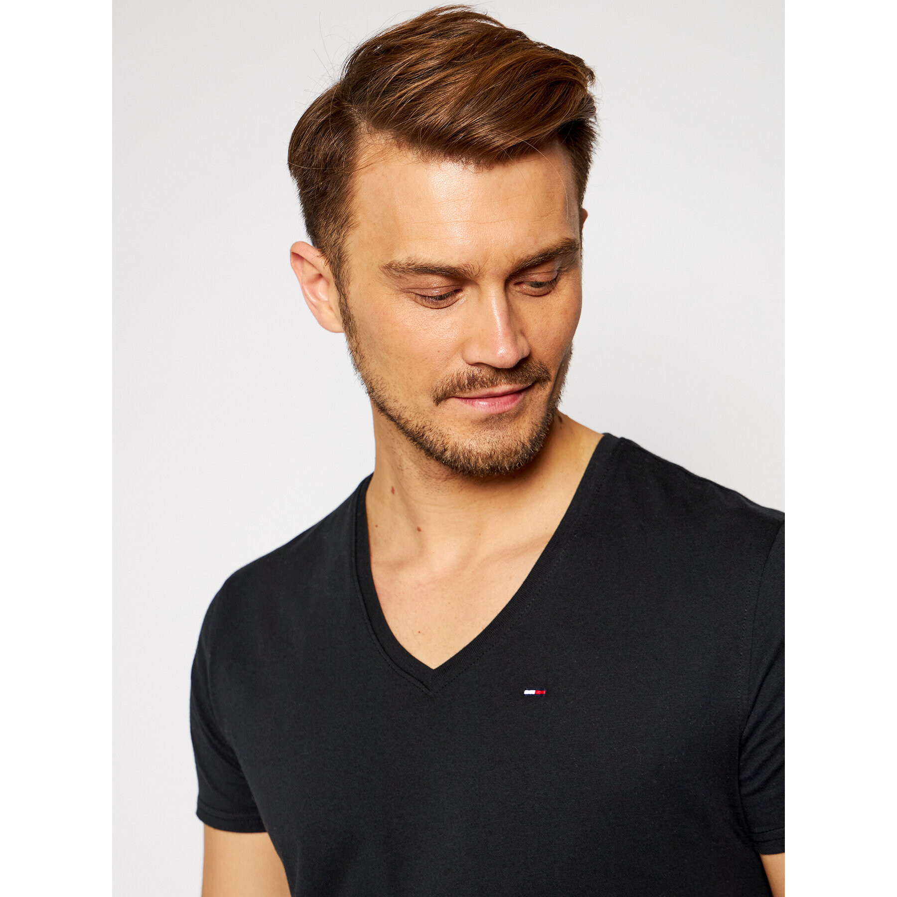 Tommy Jeans Тишърт DM0DM04410 Черен Regular Fit - Pepit.bg