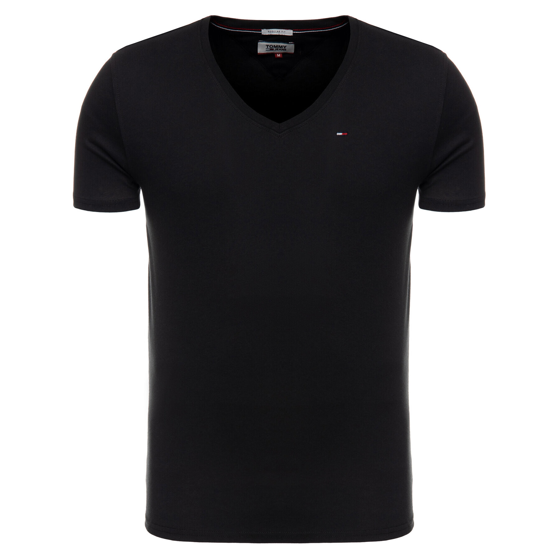 Tommy Jeans Тишърт DM0DM04410 Черен Regular Fit - Pepit.bg