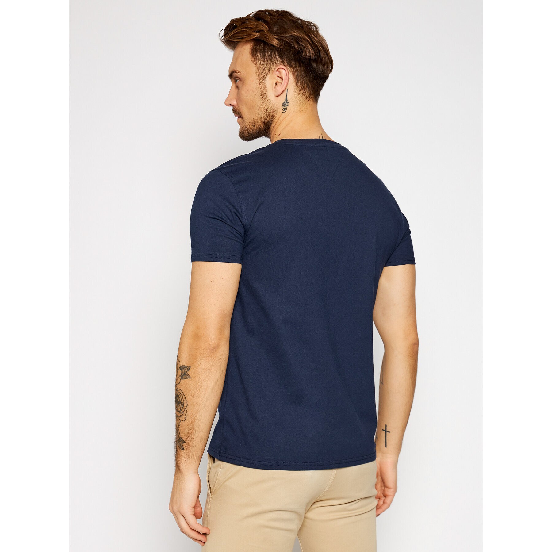 Tommy Jeans Тишърт DM0DM04411 Тъмносин Regular Fit - Pepit.bg