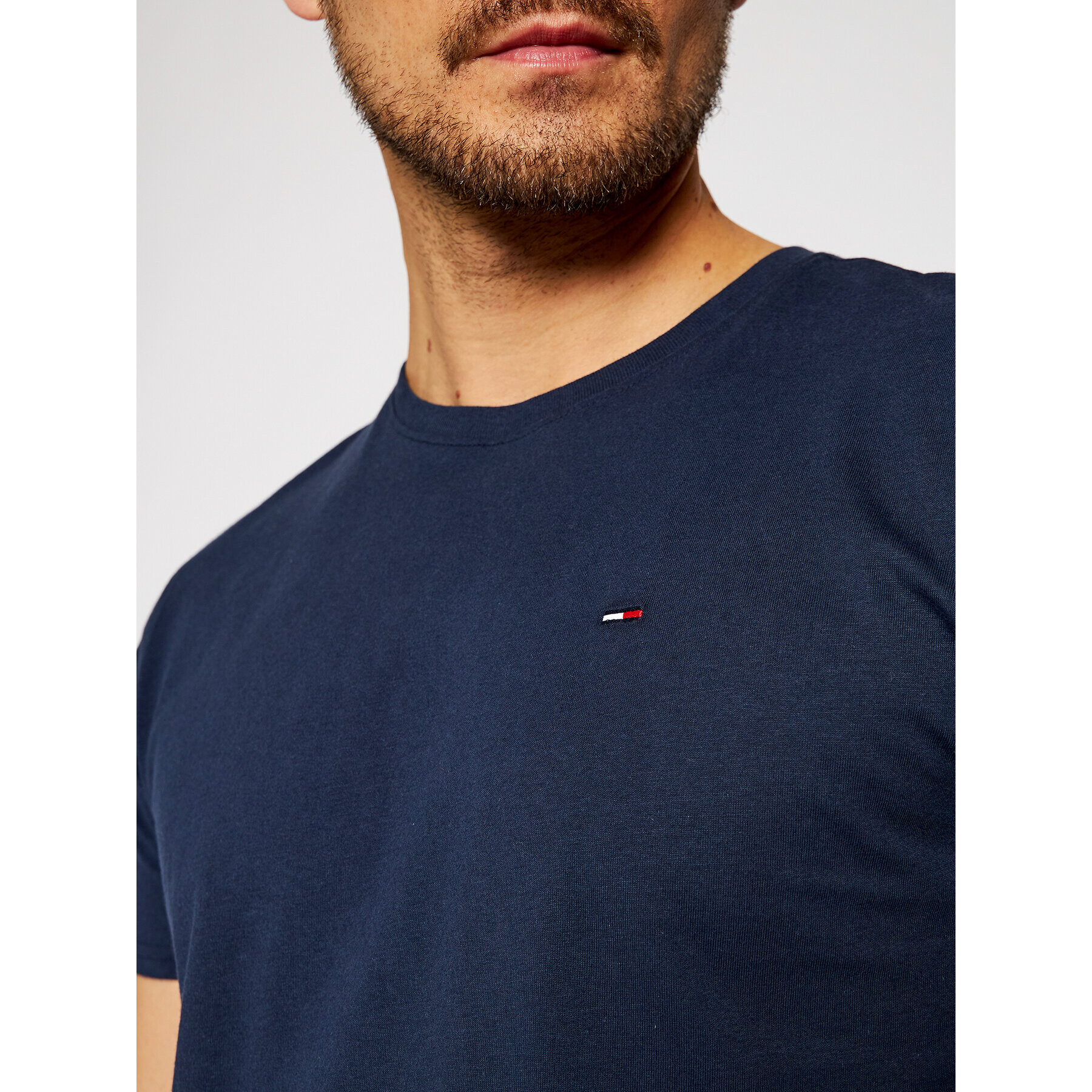 Tommy Jeans Тишърт DM0DM04411 Тъмносин Regular Fit - Pepit.bg