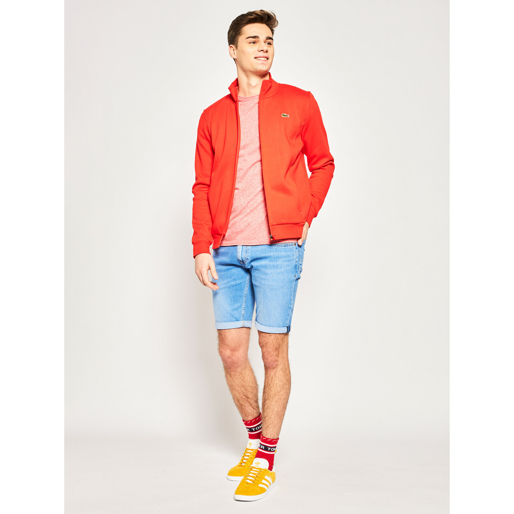 Tommy Jeans Тишърт DM0DM04413 Червен Regular Fit - Pepit.bg