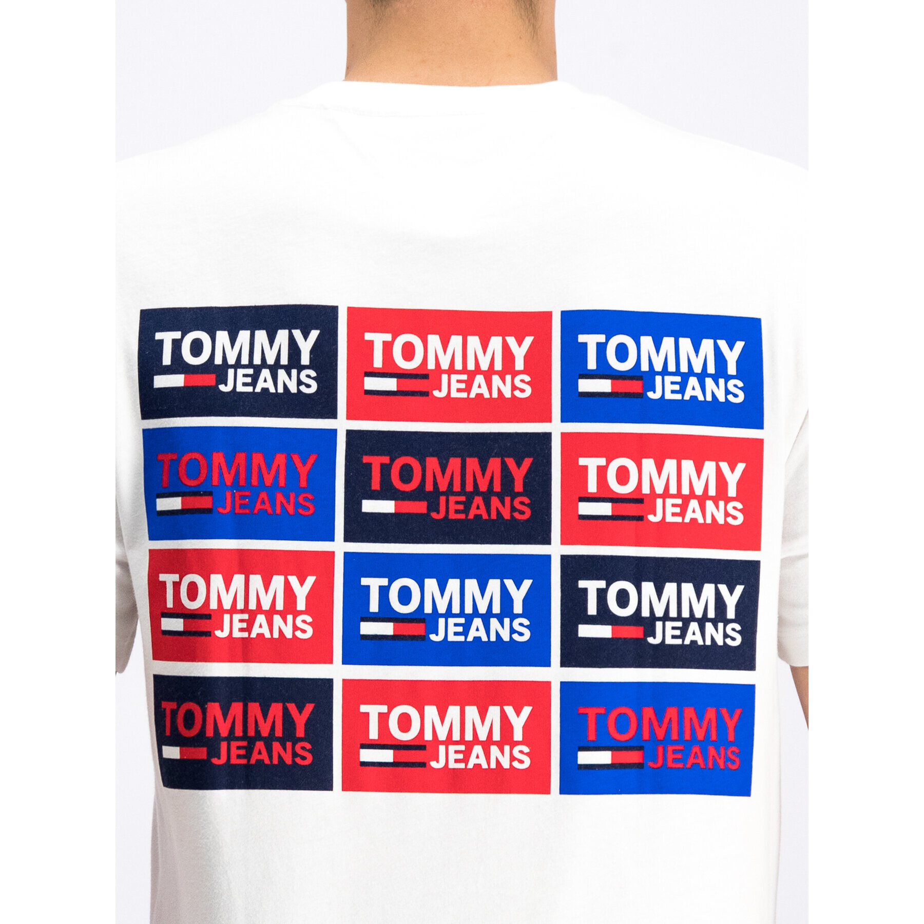 Tommy Jeans Тишърт DM0DM06671 Бял Regular Fit - Pepit.bg