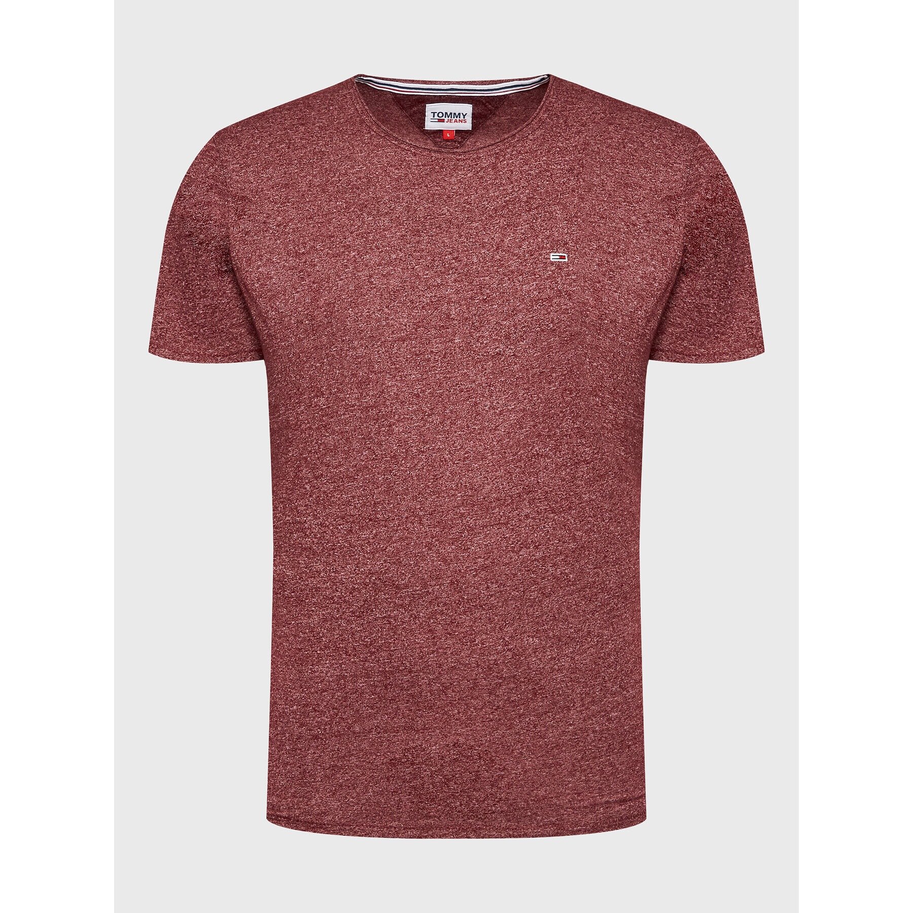 Tommy Jeans Тишърт DM0DM09586 Бордо Slim Fit - Pepit.bg