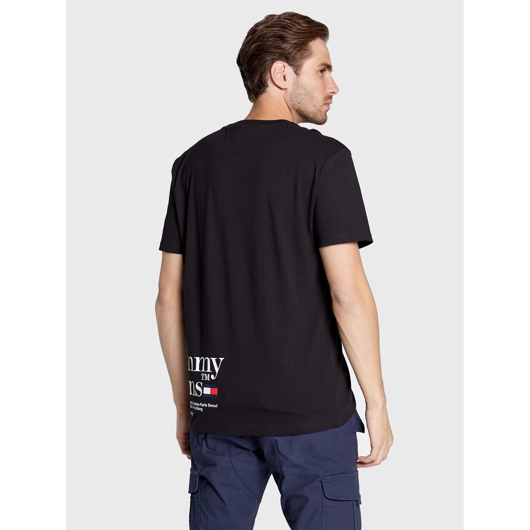 Tommy Jeans Тишърт DM0DM14002 Черен Regular Fit - Pepit.bg