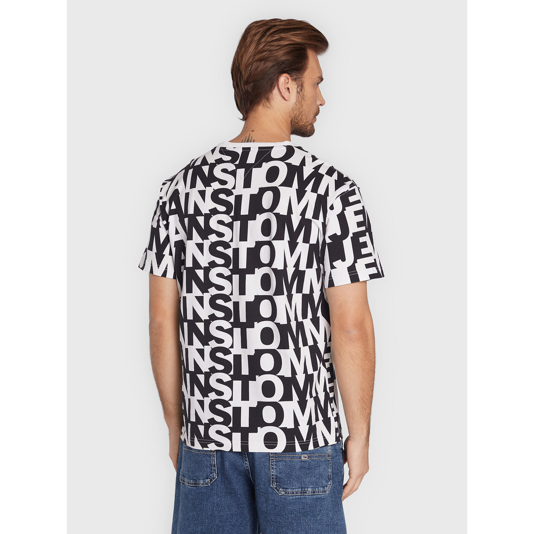 Tommy Jeans Тишърт DM0DM15159 Бял Relaxed Fit - Pepit.bg