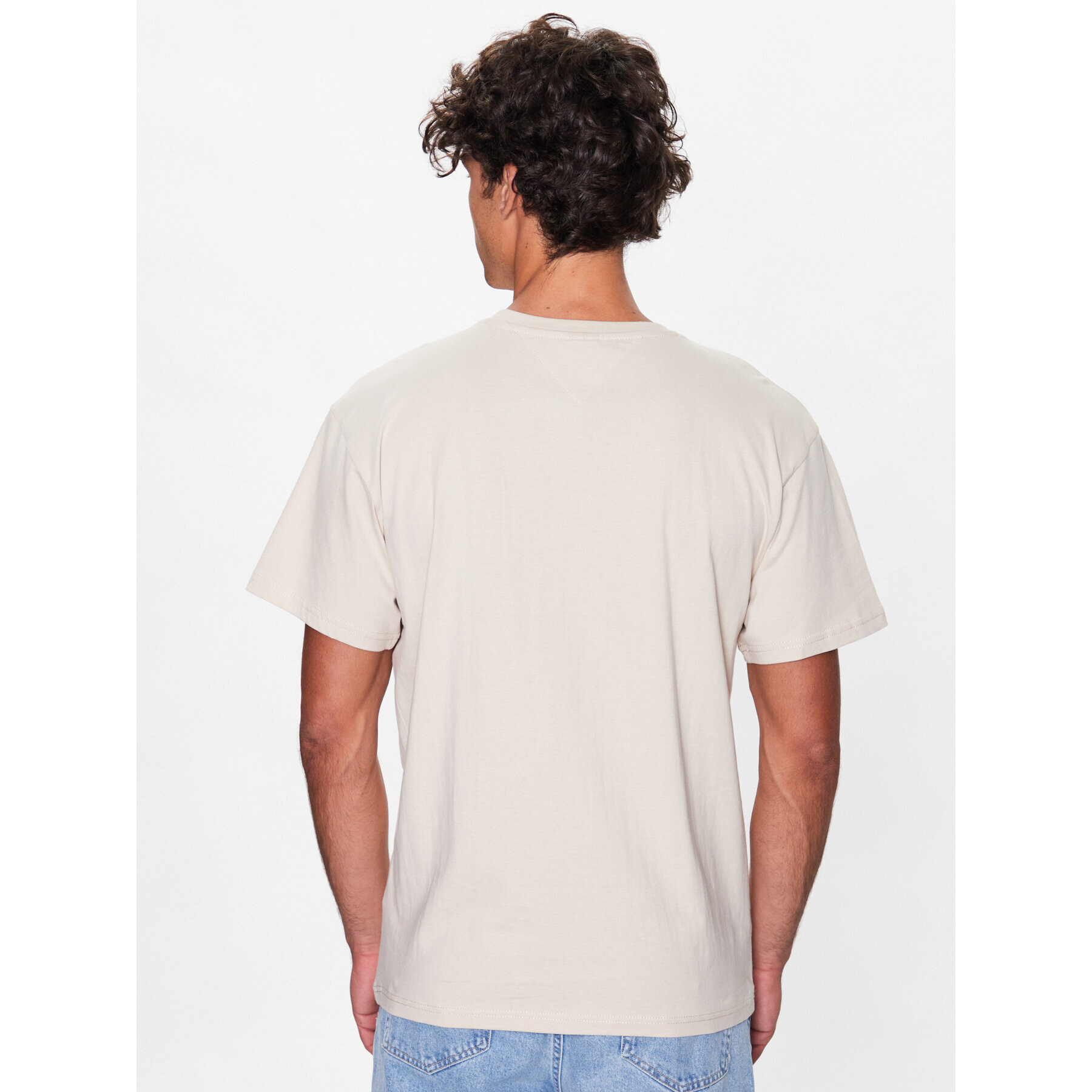 Tommy Jeans Тишърт DM0DM16407 Бежов Relaxed Fit - Pepit.bg