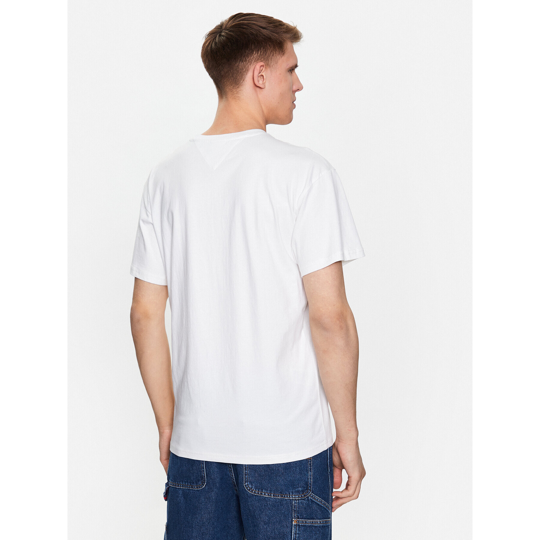 Tommy Jeans Тишърт DM0DM16407 Бял Relaxed Fit - Pepit.bg