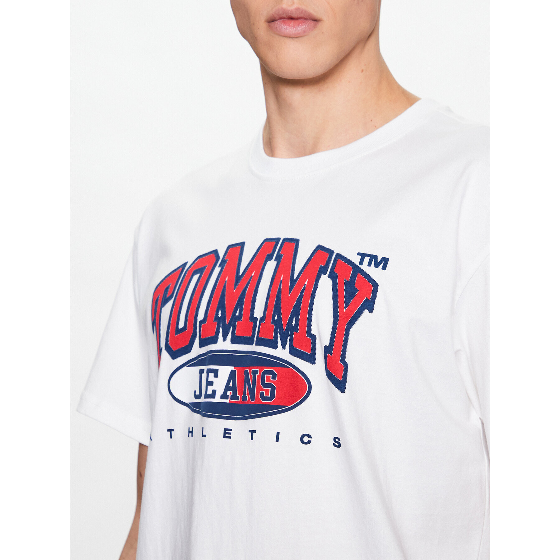 Tommy Jeans Тишърт DM0DM16407 Бял Relaxed Fit - Pepit.bg