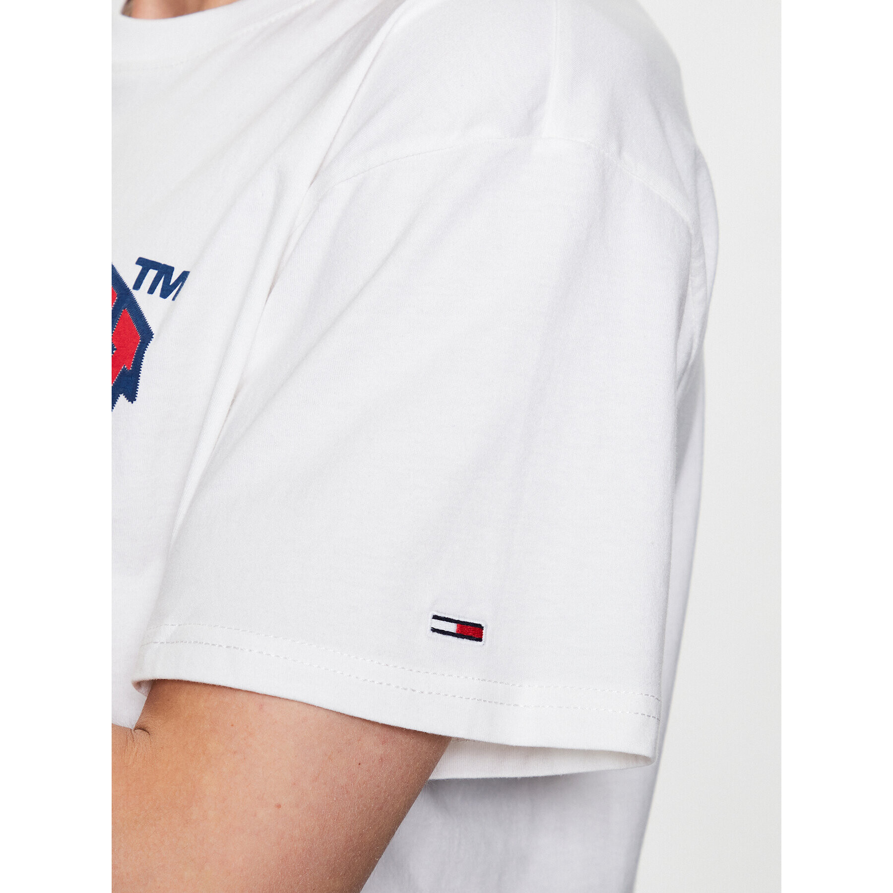 Tommy Jeans Тишърт DM0DM16407 Бял Relaxed Fit - Pepit.bg