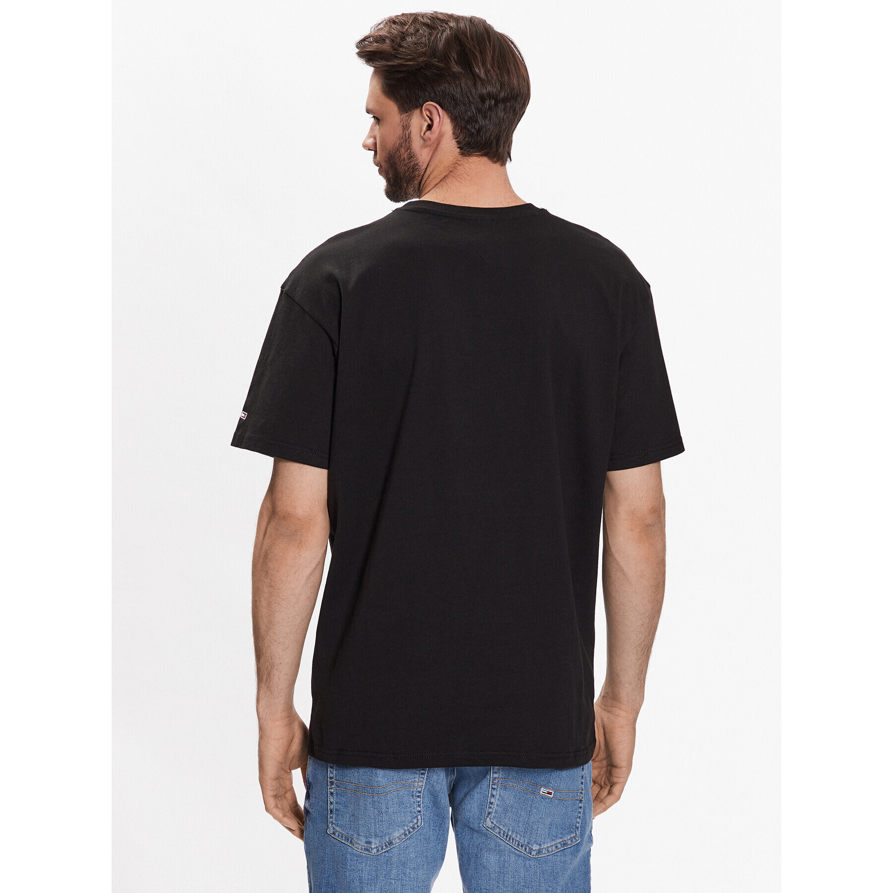 Tommy Jeans Тишърт DM0DM16407 Черен Relaxed Fit - Pepit.bg